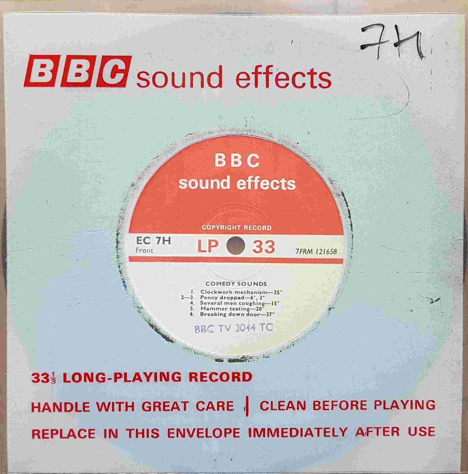 EC 7H Comedy sounds Not registered from the BBC singles - Records and Tapes library Picture of EC 7H Comedy sounds by artist Not registered from the BBC singles - Records and Tapes library