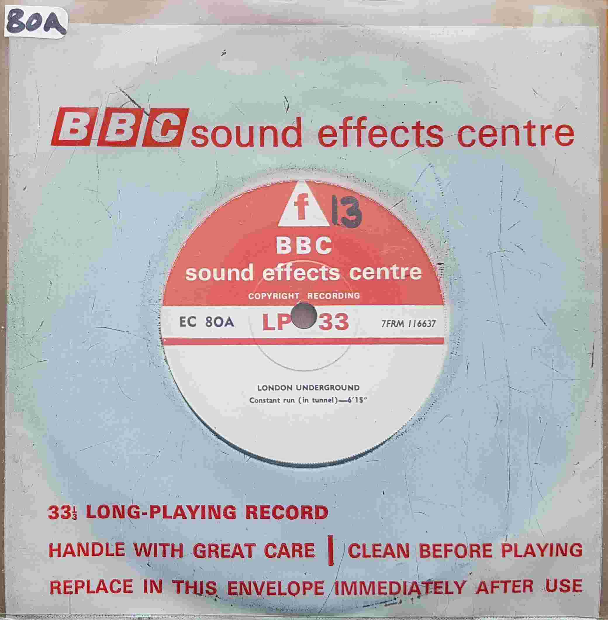 Picture of EC 80A London Underground by artist Not registered from the BBC singles - Records and Tapes library