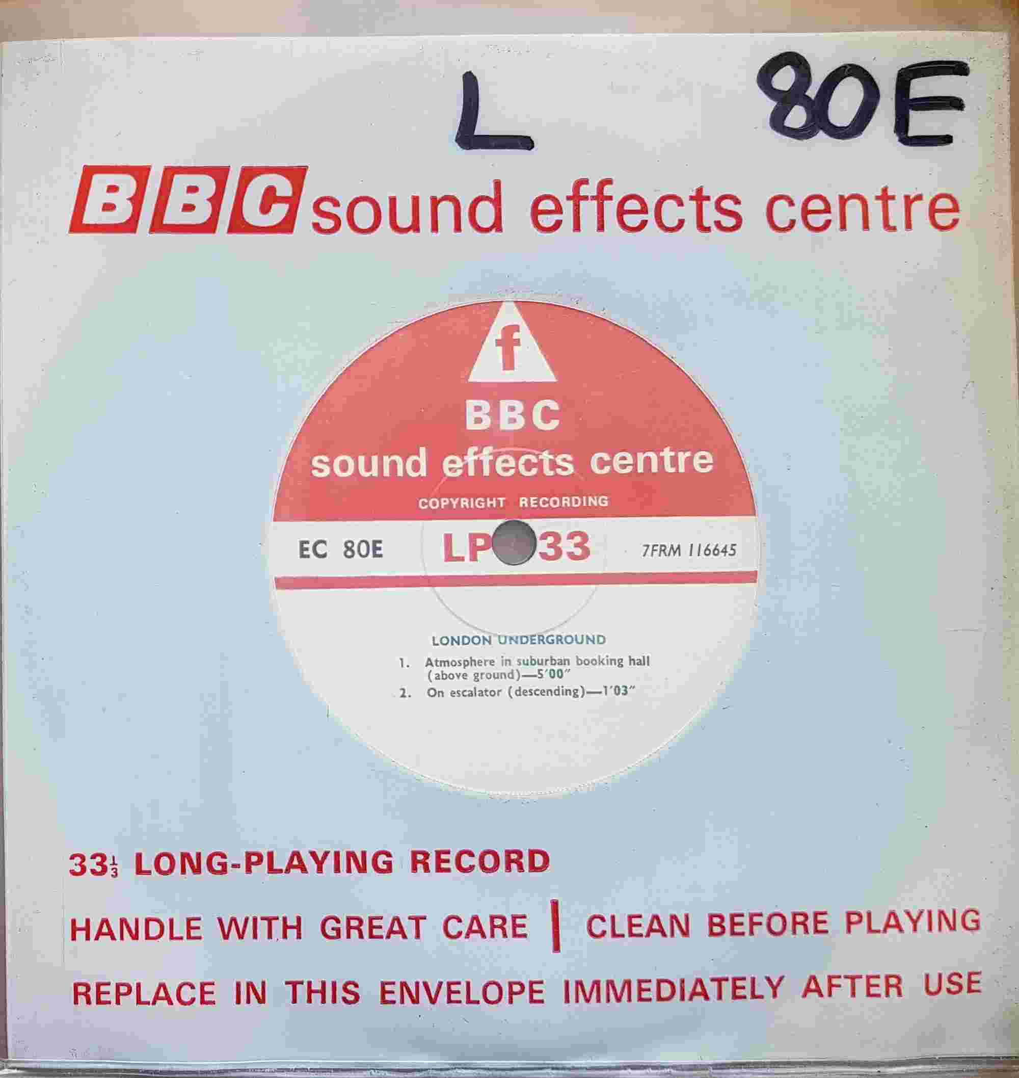 Picture of EC 80E London Underground by artist Not registered from the BBC singles - Records and Tapes library