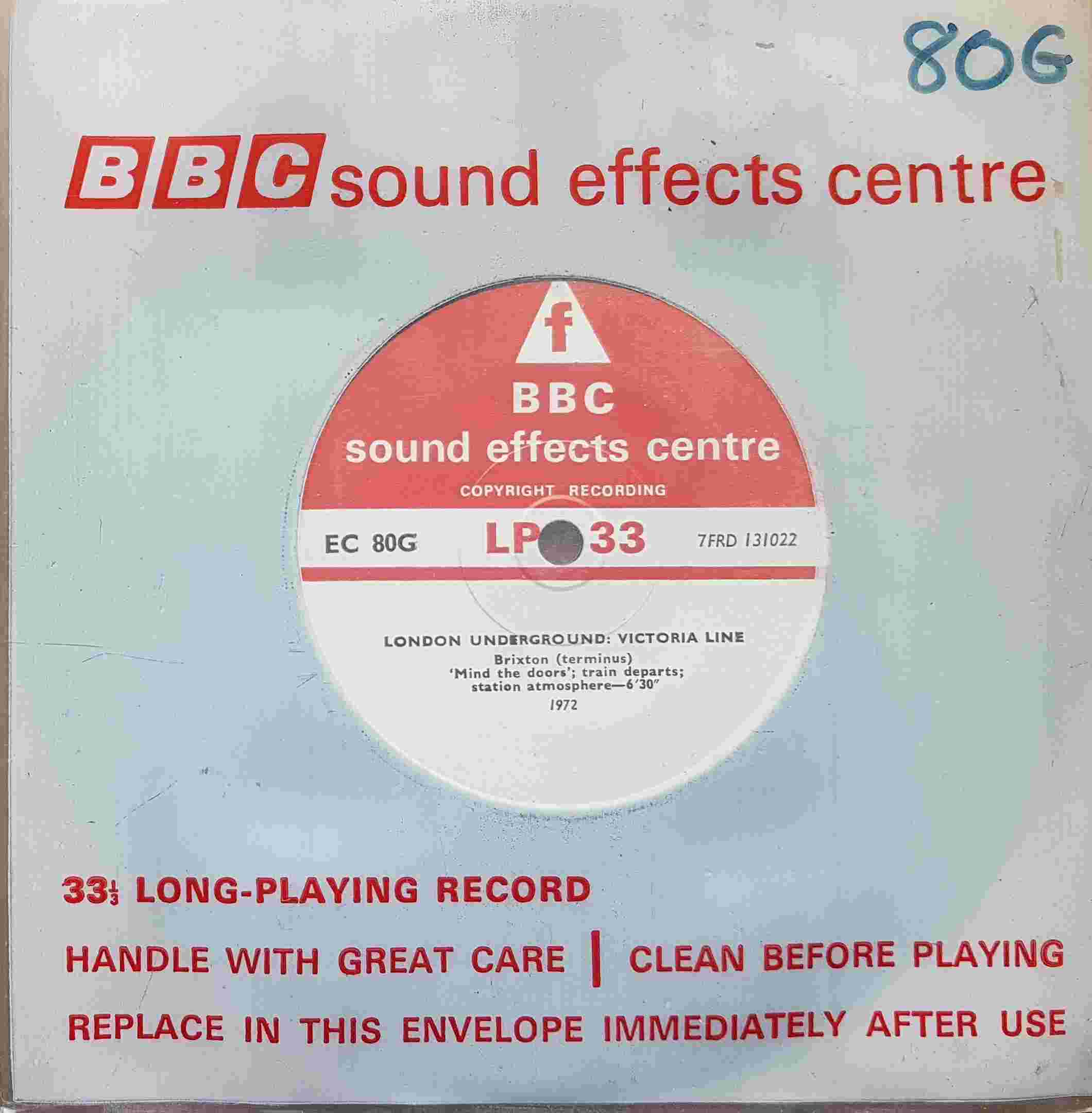 Picture of EC 80G London Underground - Victoria Line by artist Not registered from the BBC singles - Records and Tapes library
