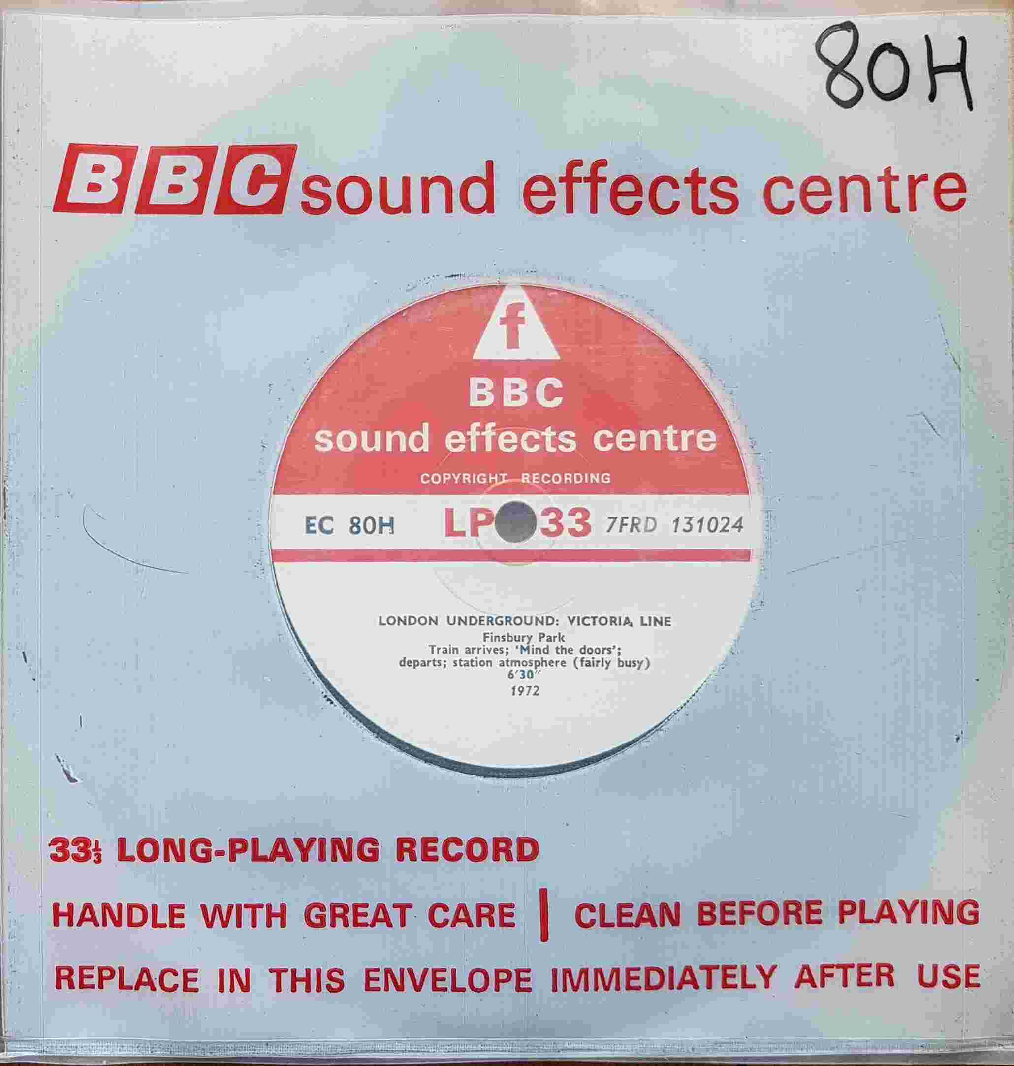 Picture of EC 80H London Underground - Victoria Line by artist Not registered from the BBC singles - Records and Tapes library