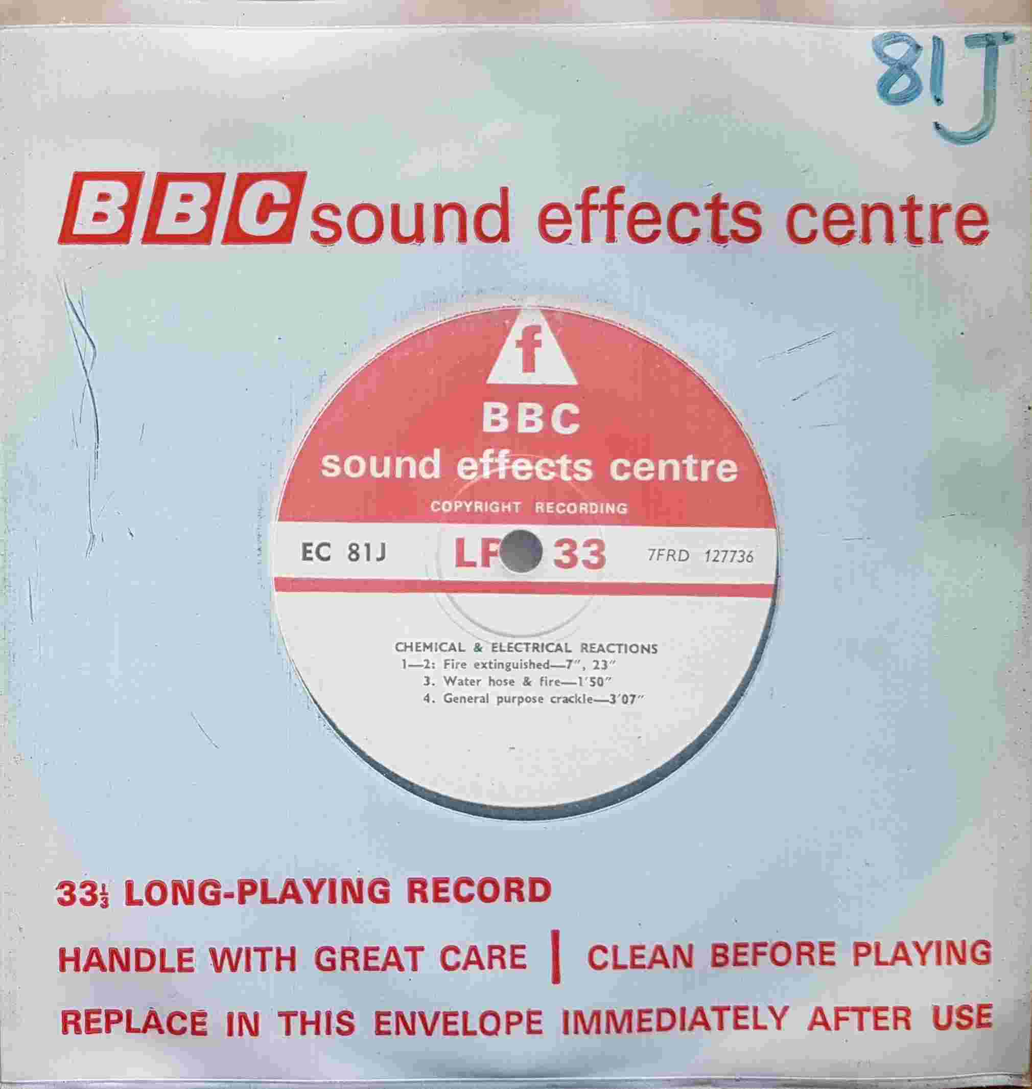 Picture of EC 81J Chemical & electrical reaction by artist Not registered from the BBC singles - Records and Tapes library