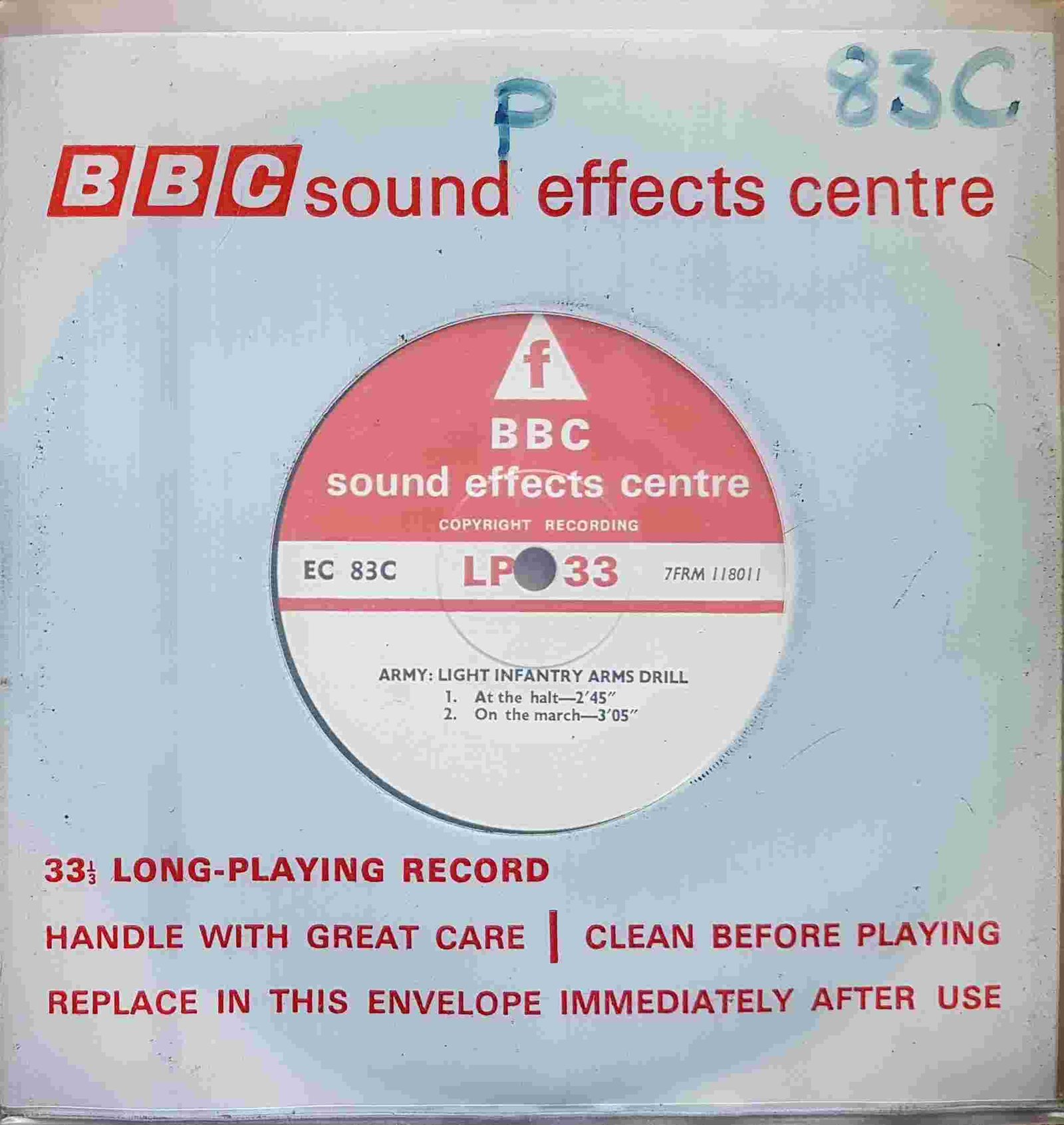 EC 83C Army: Light infantry & infantry arms drill Not registered from the BBC singles - Records and Tapes library Picture of EC 83C Army: Light infantry & infantry arms drill by artist Not registered from the BBC singles - Records and Tapes library