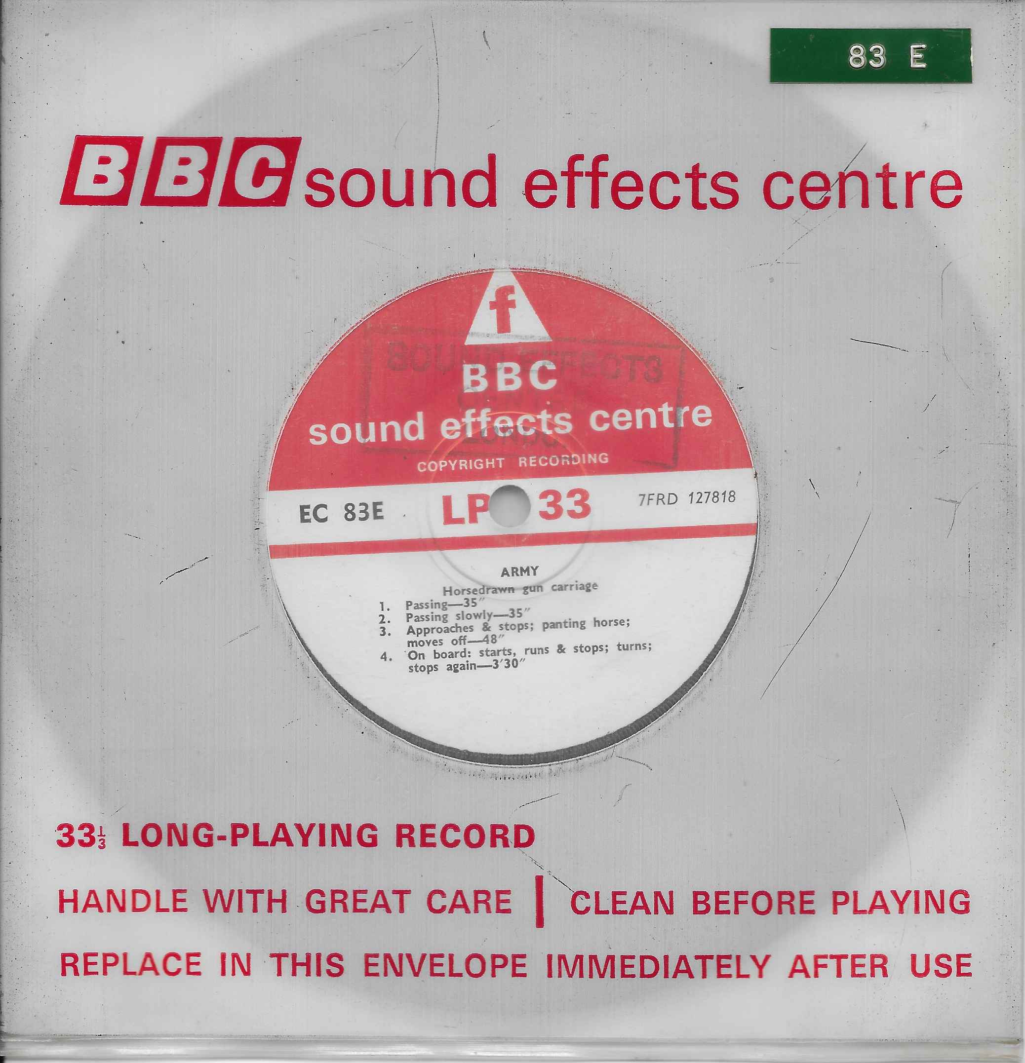 Picture of EC 83E Army by artist Not registered from the BBC singles - Records and Tapes library
