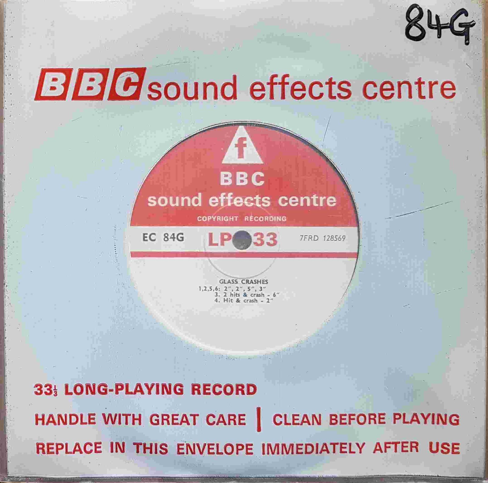 Picture of Glass crashes by artist Not registered from the BBC singles - Records and Tapes library