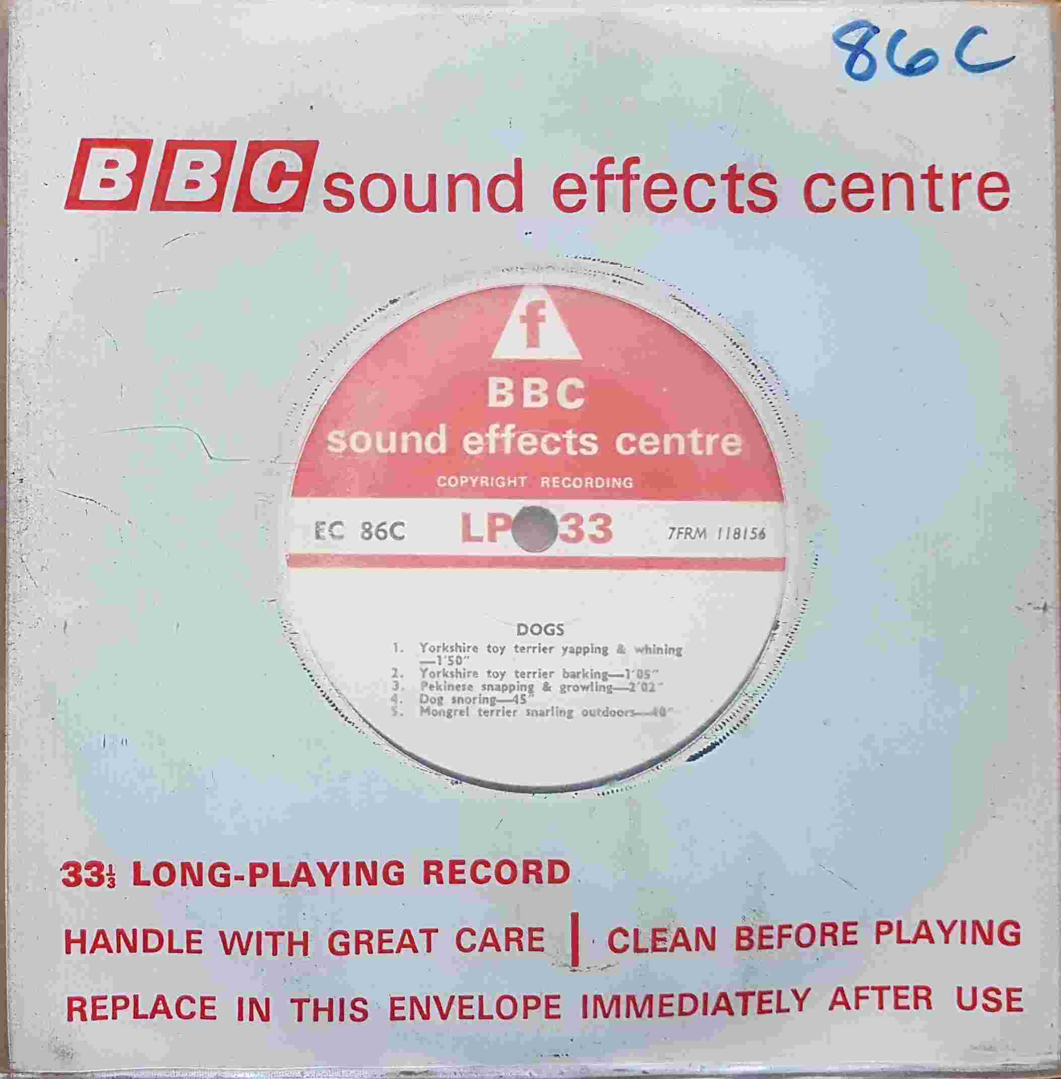Picture of EC 86C Dogs by artist Not registered from the BBC singles - Records and Tapes library