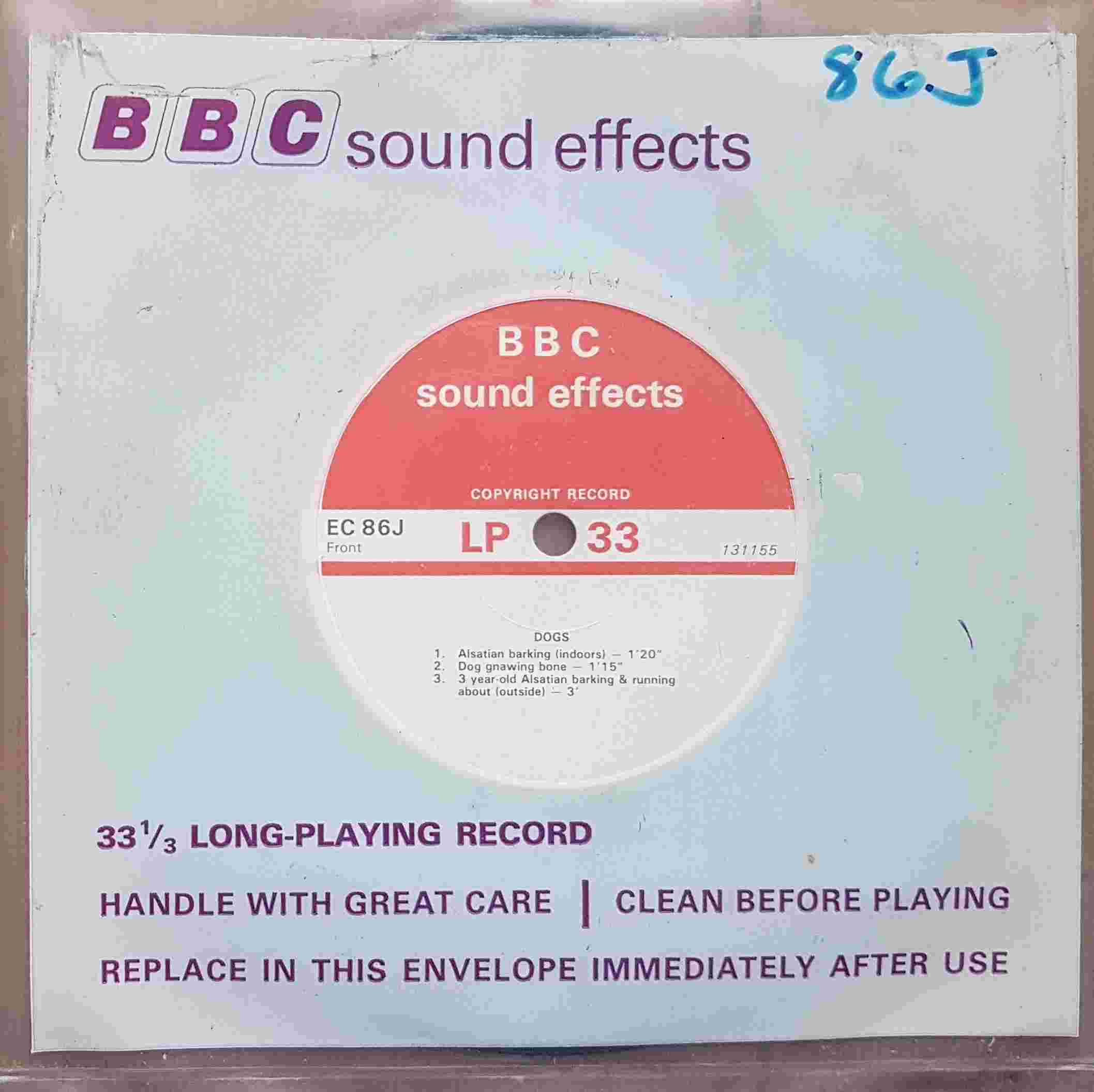 Picture of EC 86J Dogs by artist Not registered from the BBC singles - Records and Tapes library