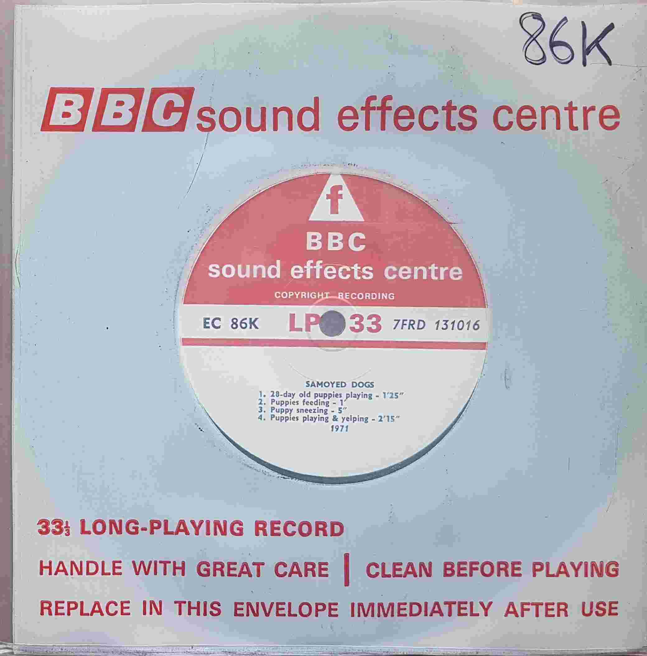 Picture of EC 86K Samoyed dogs by artist Not registered from the BBC singles - Records and Tapes library
