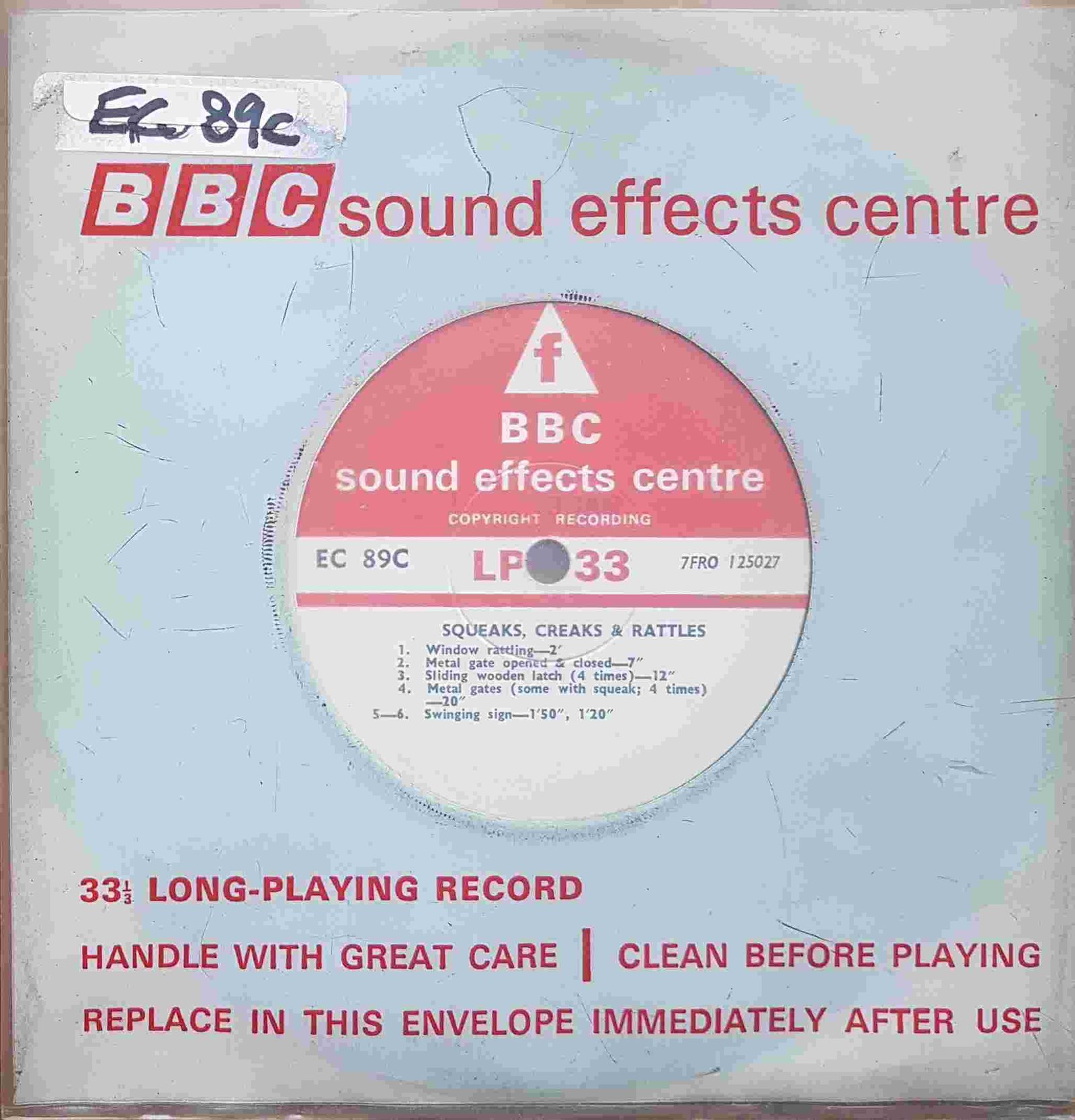 EC 89C Squeaks, creaks & rattles Not registered from the BBC singles - Records and Tapes library Picture of EC 89C Squeaks, creaks & rattles by artist Not registered from the BBC singles - Records and Tapes library