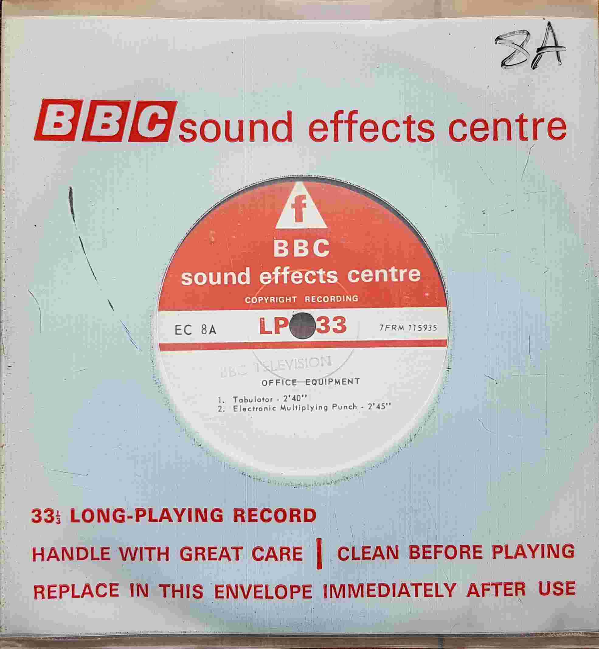 Picture of EC 8A Office equipment by artist Not registered from the BBC singles - Records and Tapes library