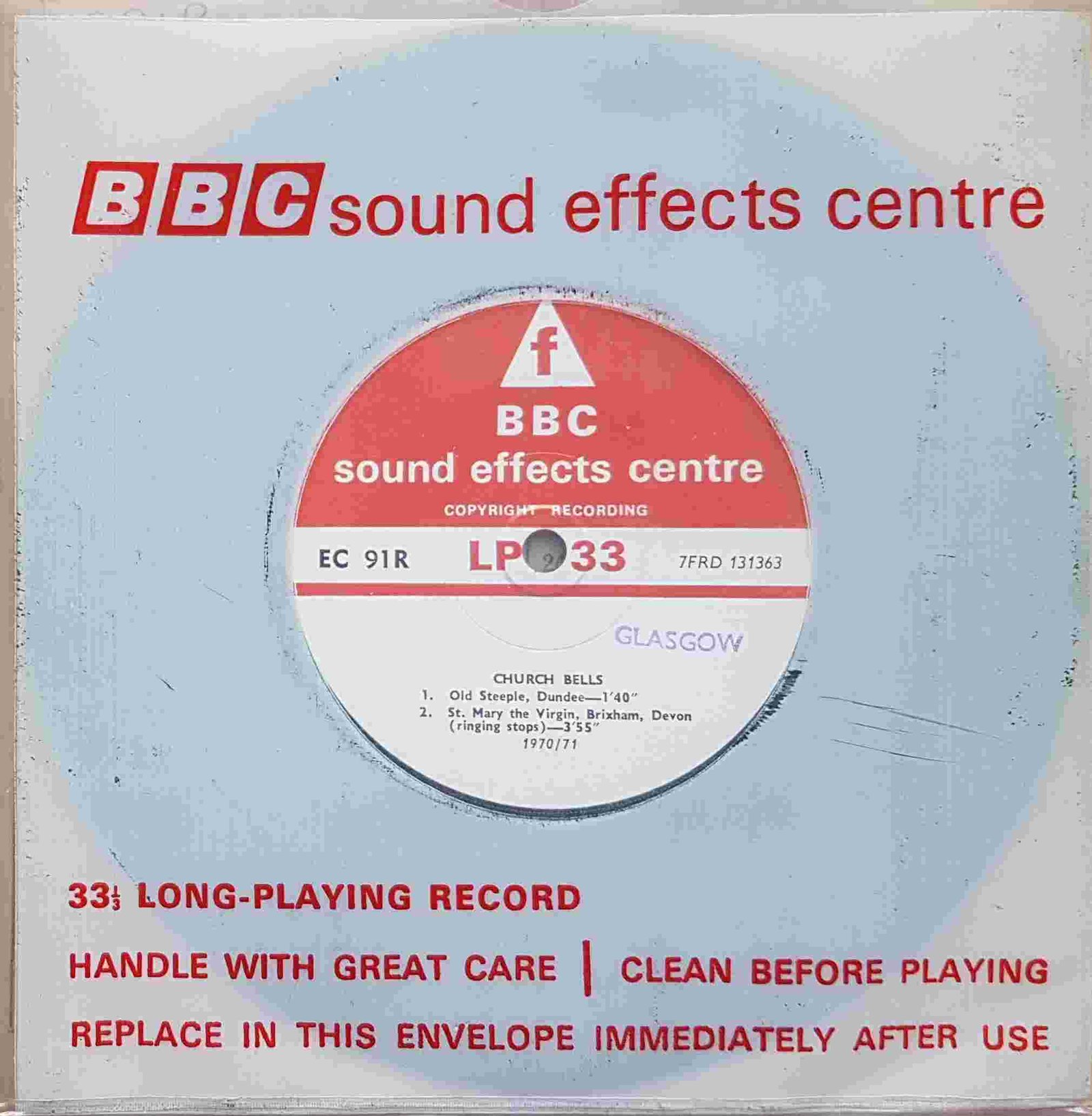 EC 91R Church bells Not registered from the BBC singles - Records and Tapes library Picture of EC 91R Church bells by artist Not registered from the BBC singles - Records and Tapes library
