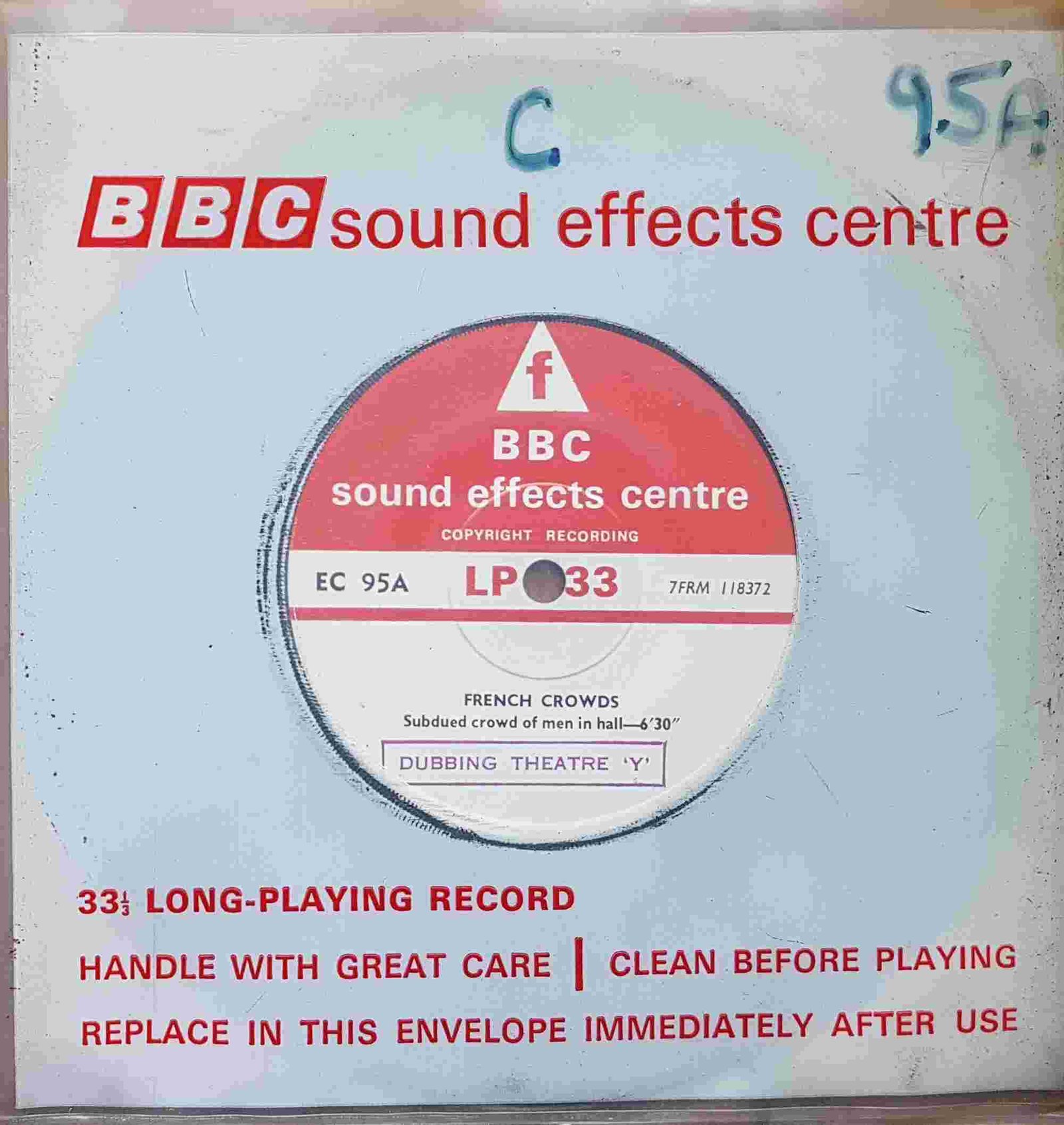 EC 95A French crowds Not registered from the BBC singles - Records and Tapes library Picture of EC 95A French crowds by artist Not registered from the BBC singles - Records and Tapes library