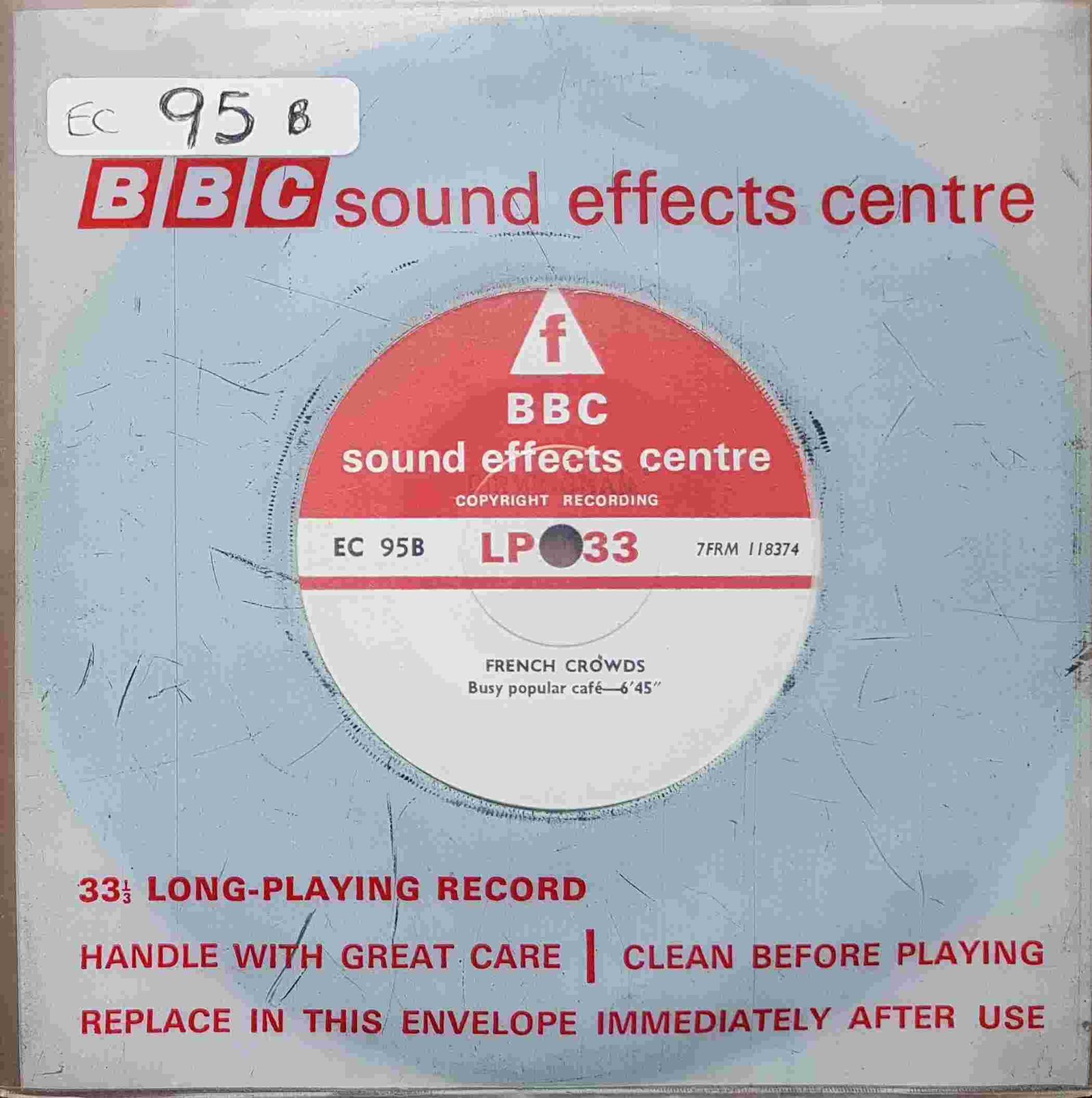 EC 95B French crowds Not registered from the BBC singles - Records and Tapes library Picture of EC 95B French crowds by artist Not registered from the BBC singles - Records and Tapes library