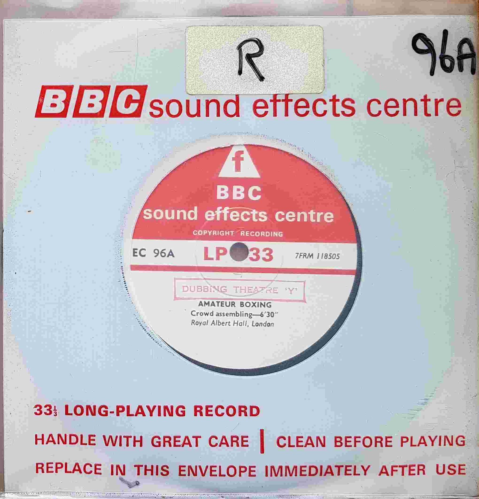 Picture of EC 96A Amateur boxing - Royal Albert Hall, London by artist Not registered from the BBC singles - Records and Tapes library