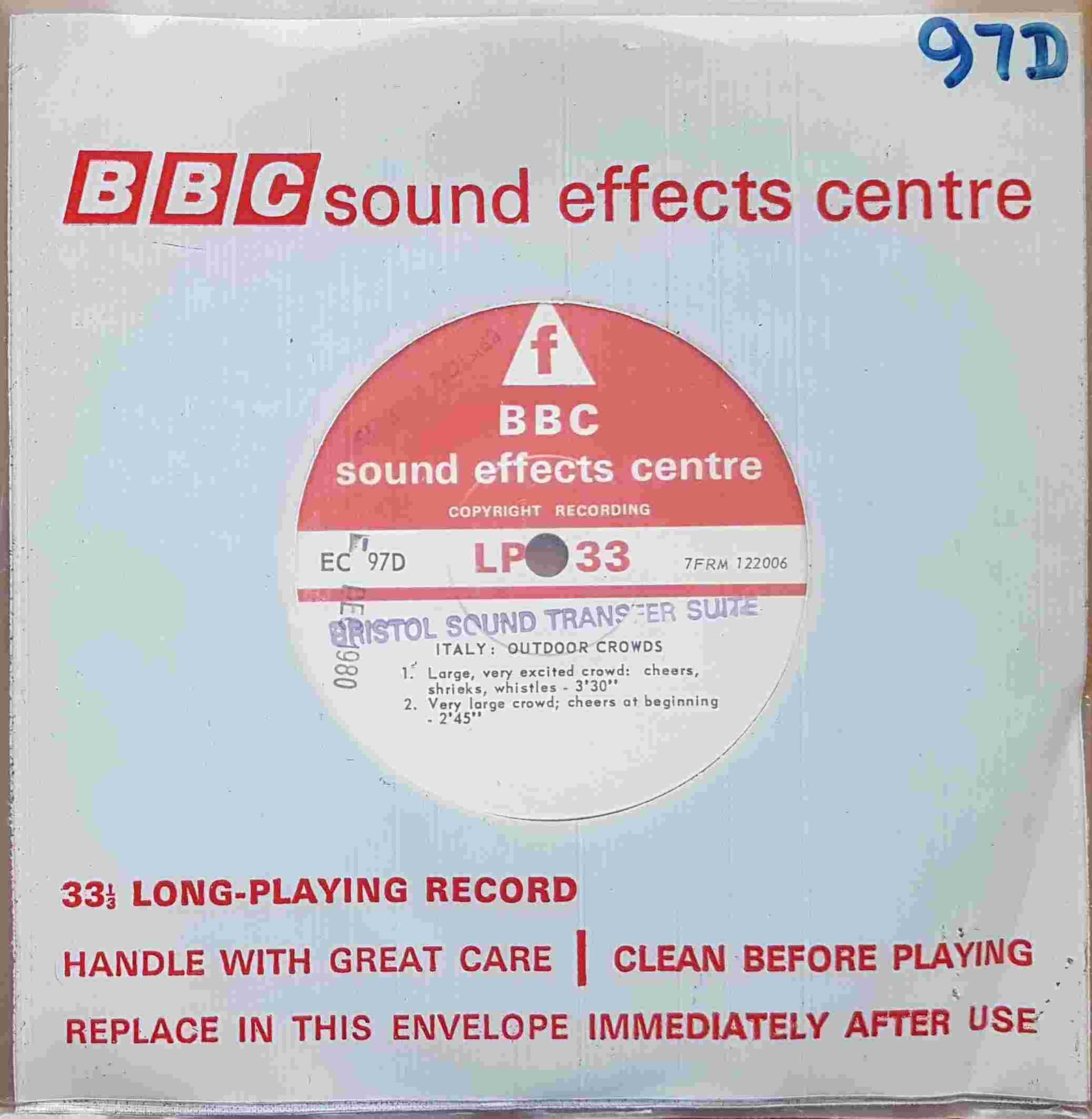 EC 97D Italy: Outdoor crowds Not registered from the BBC singles - Records and Tapes library Picture of EC 97D Italy: Outdoor crowds by artist Not registered from the BBC singles - Records and Tapes library