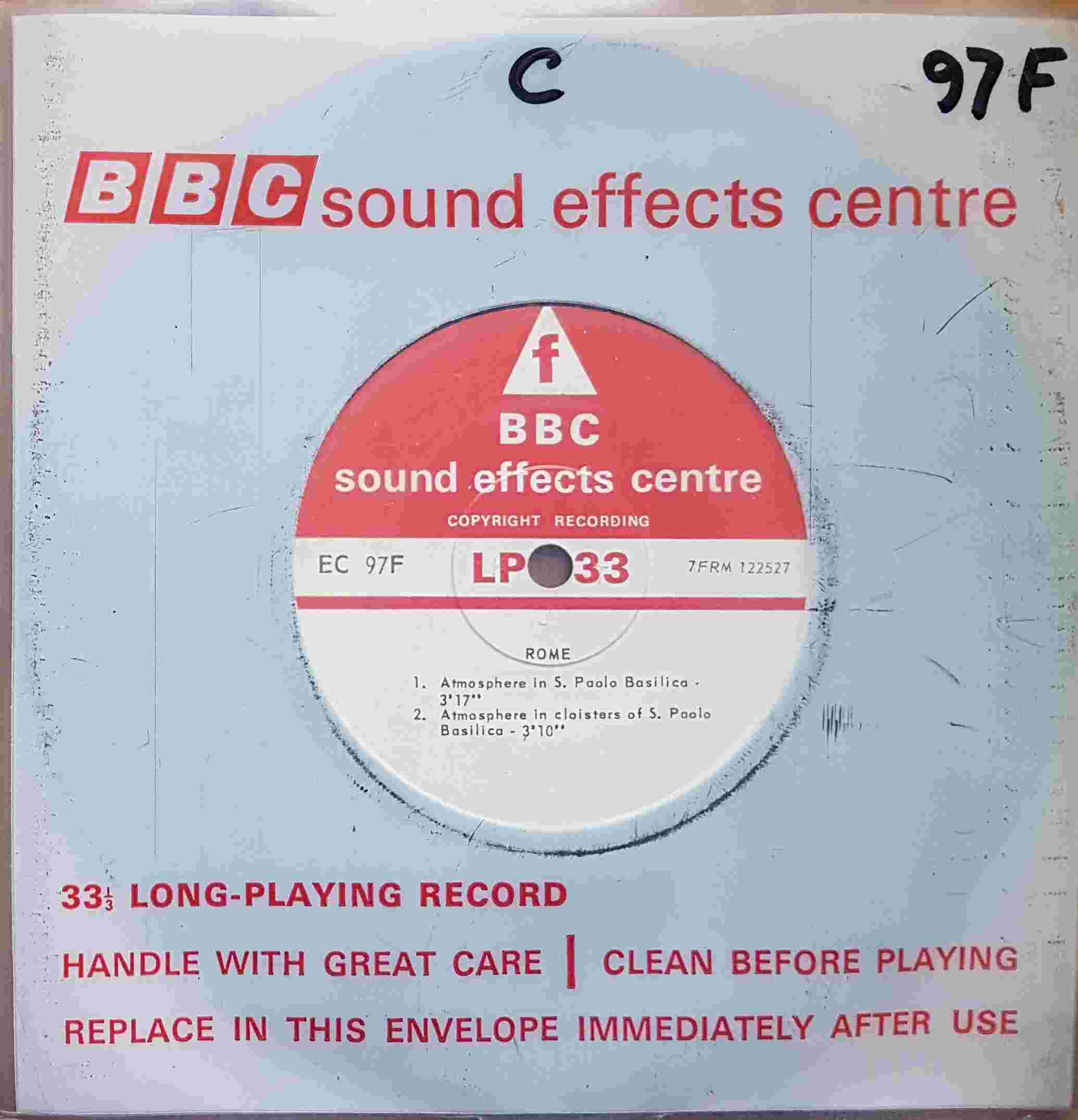 Picture of EC 97F Rome by artist Not registered from the BBC singles - Records and Tapes library