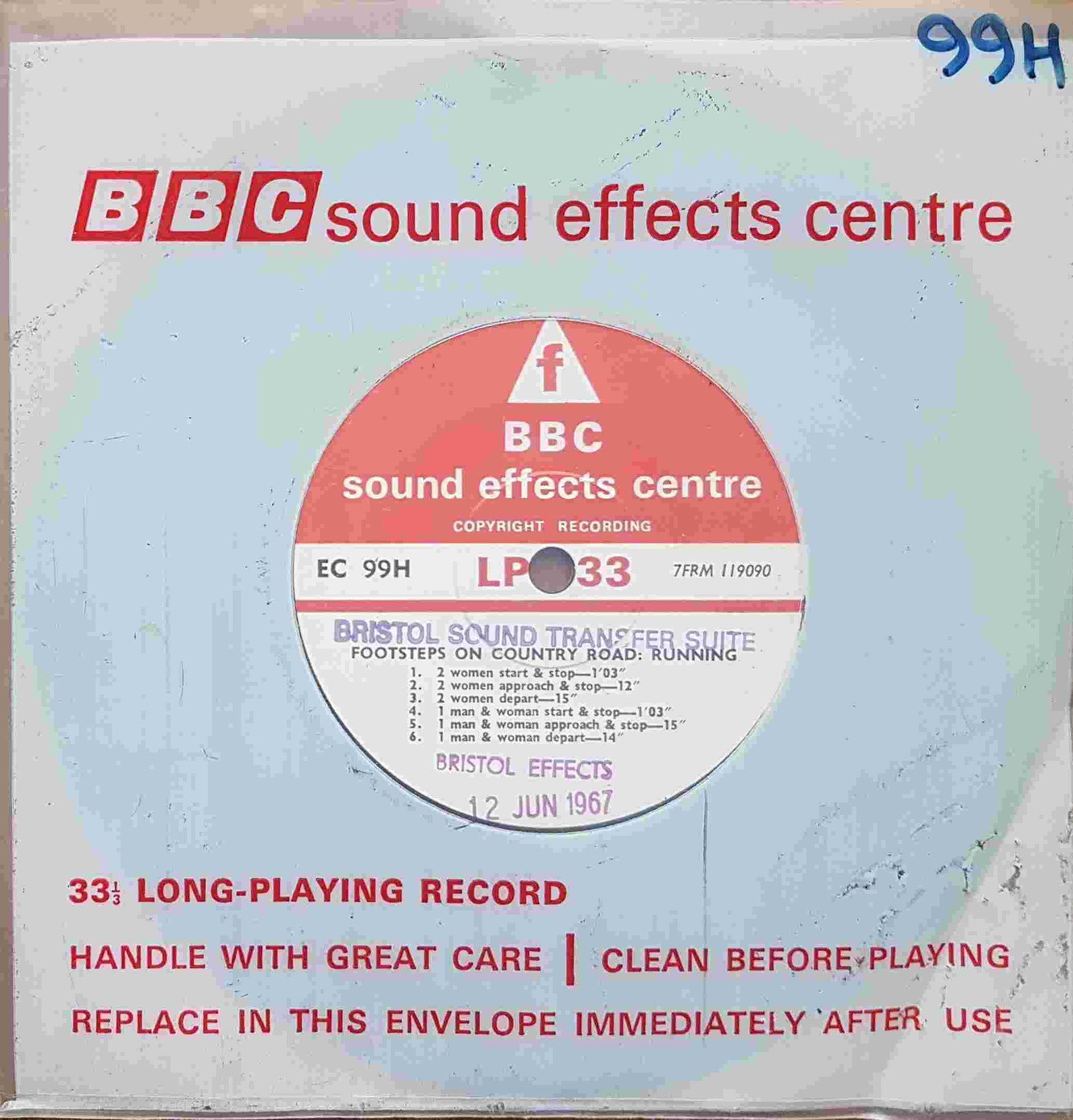 EC 99H Footsteps on country road: Running Not registered from the BBC singles - Records and Tapes library Picture of EC 99H Footsteps on country road: Running by artist Not registered from the BBC singles - Records and Tapes library