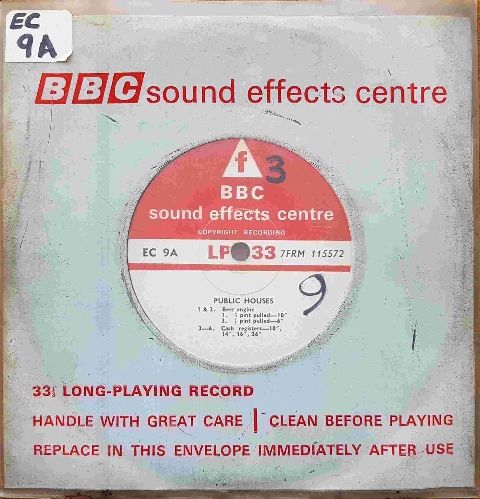EC 9A Public houses Not registered from the BBC singles - Records and Tapes library Picture of EC 9A Public houses by artist Not registered from the BBC singles - Records and Tapes library