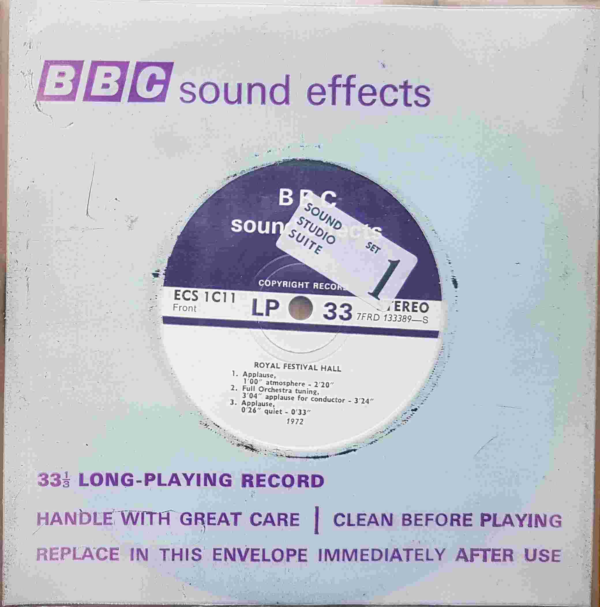 Picture of ECS 1C11 Royal Festival Hall by artist Not registered from the BBC singles - Records and Tapes library