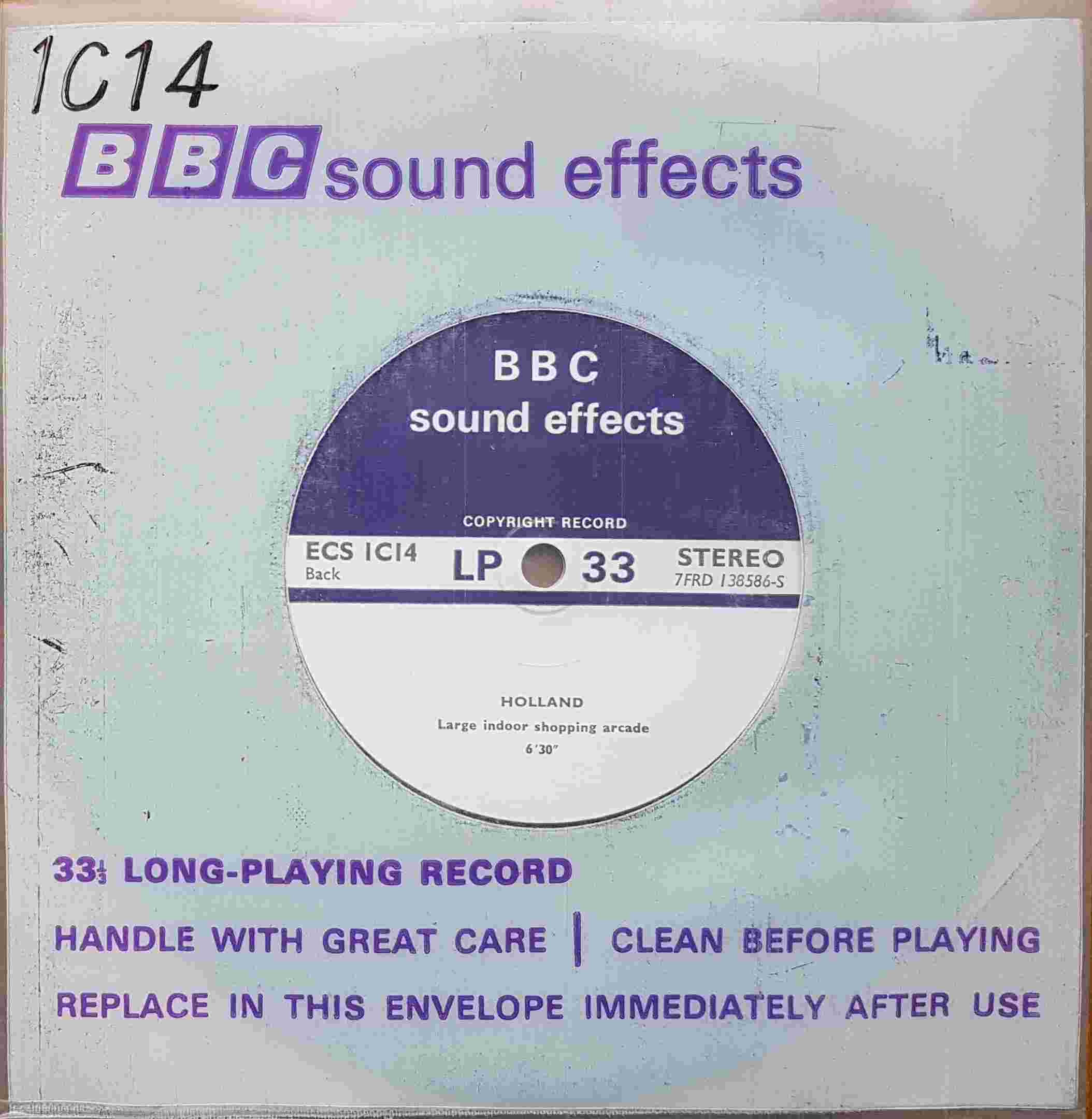 Picture of ECS 1C14 Holland by artist Not registered from the BBC singles - Records and Tapes library