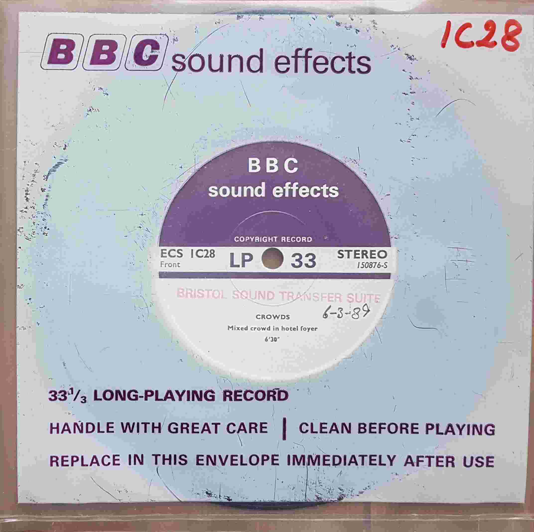 Picture of ECS 1C28 Crowds by artist Not registered from the BBC singles - Records and Tapes library