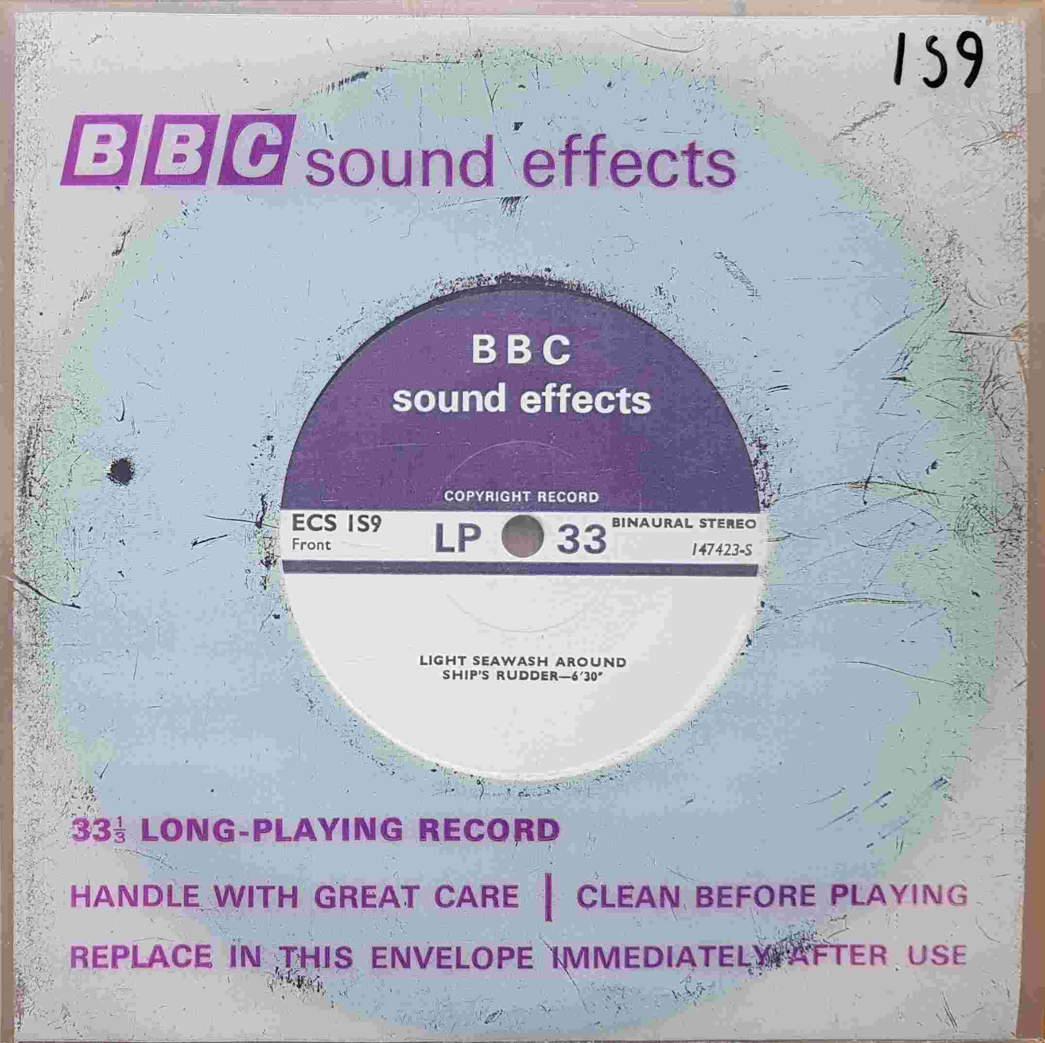 Picture of ECS 1S9 Light seawash / Water rippling against quayside by artist Not registered from the BBC singles - Records and Tapes library