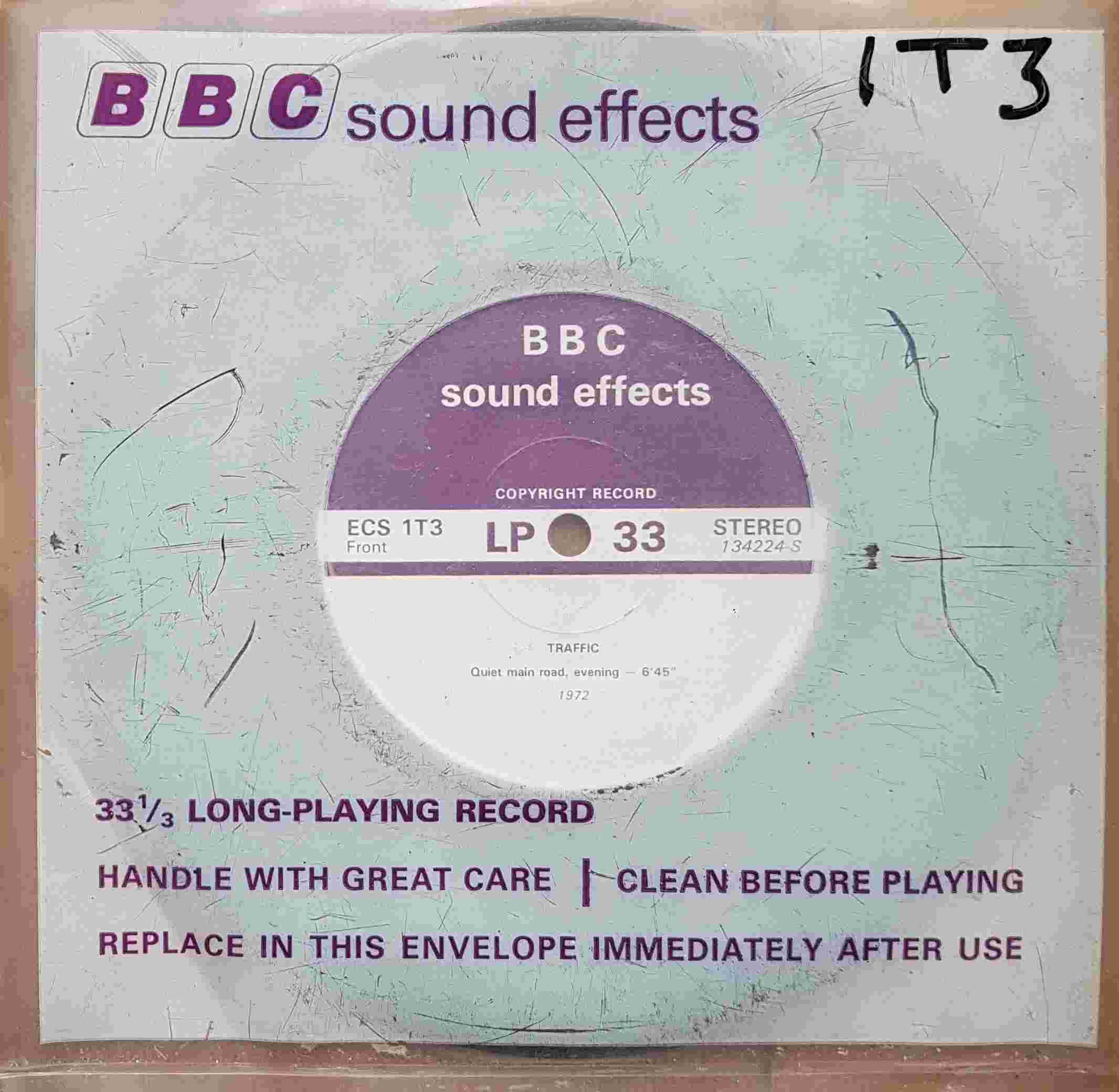 Picture of ECS 1T3 Traffic by artist Not registered from the BBC singles - Records and Tapes library
