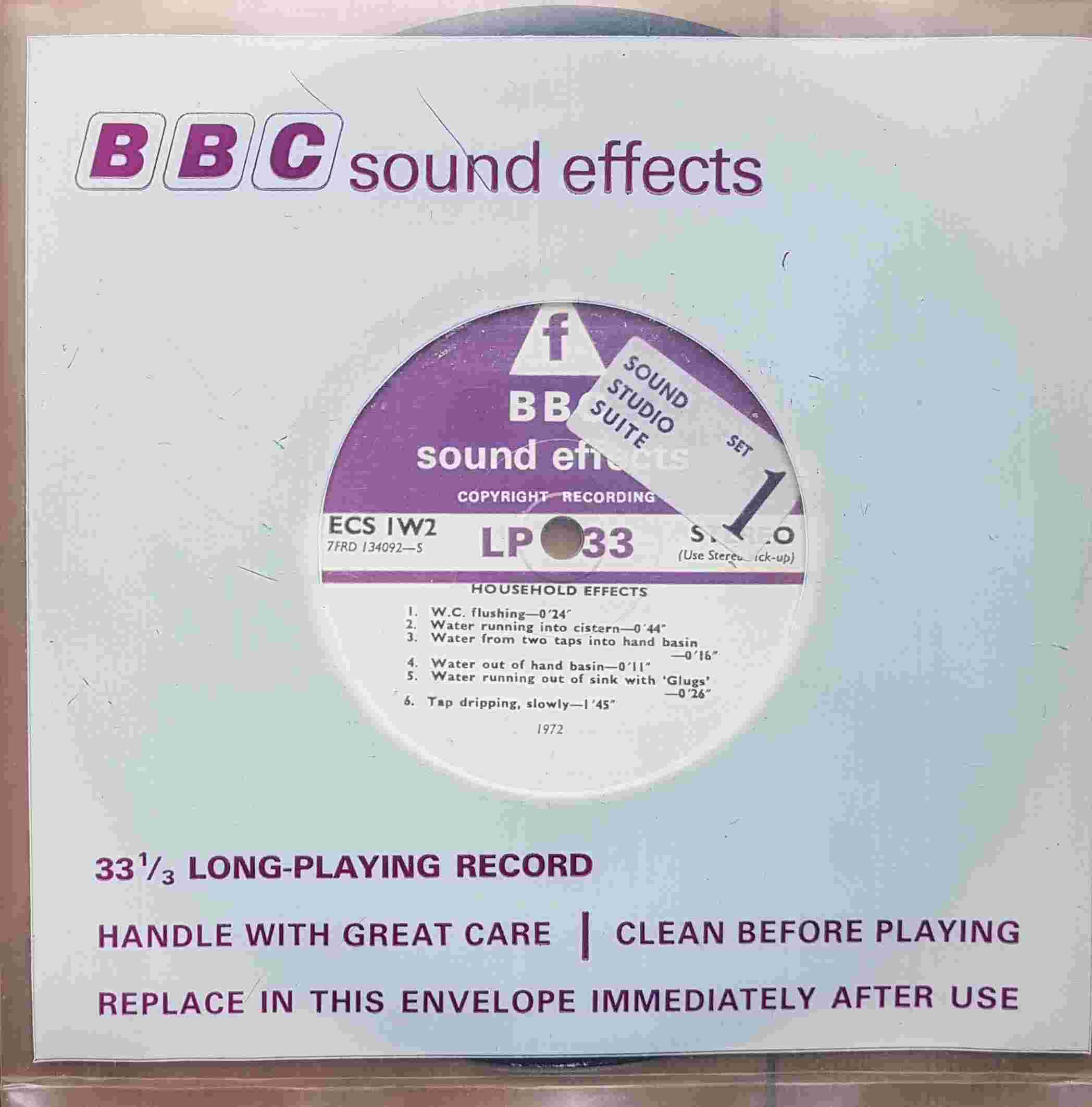 Picture of ECS 1W2 Household effects / Large fountain by artist Not registered from the BBC singles - Records and Tapes library