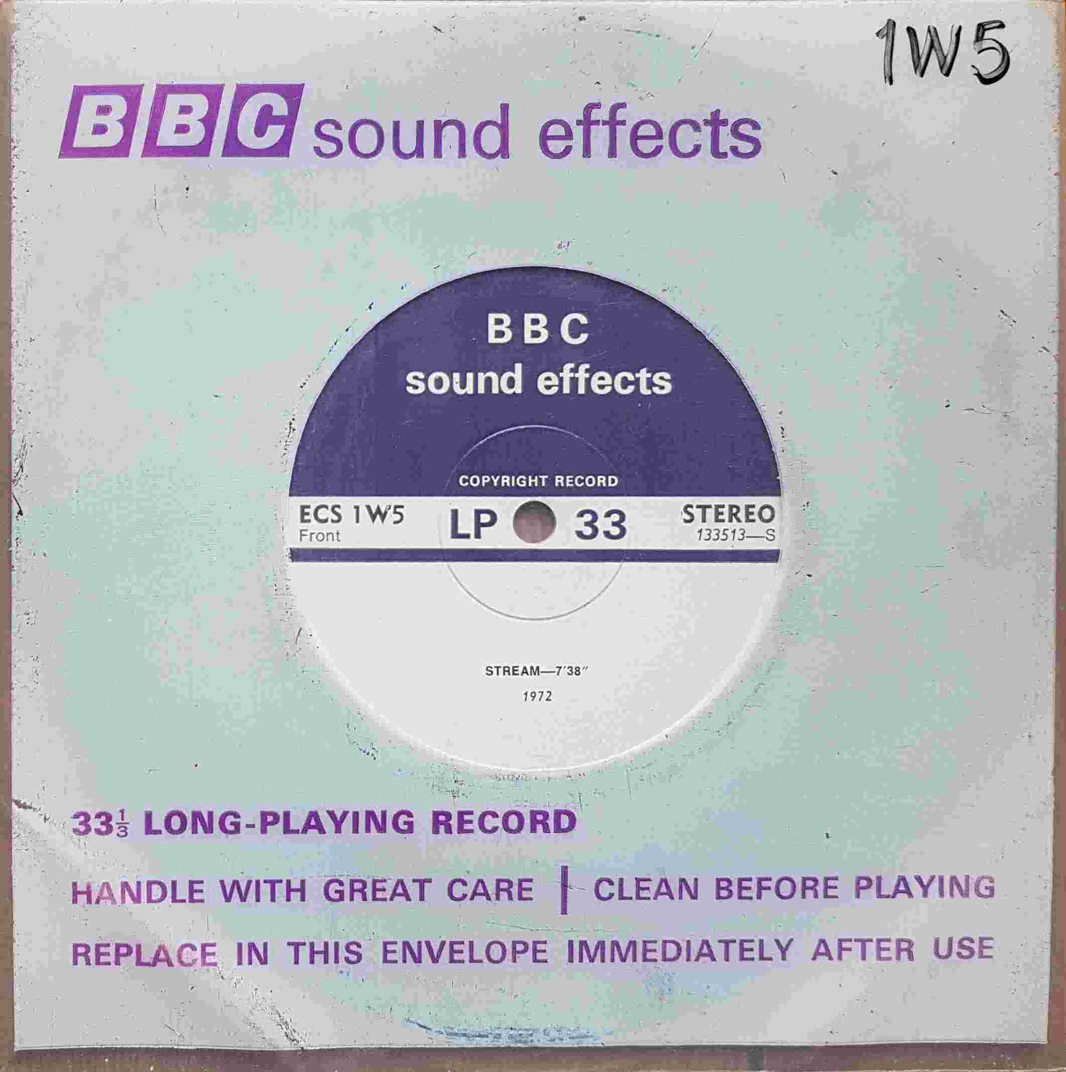 Picture of ECS 1W5 Stream / Waterfall by artist Not registered from the BBC singles - Records and Tapes library