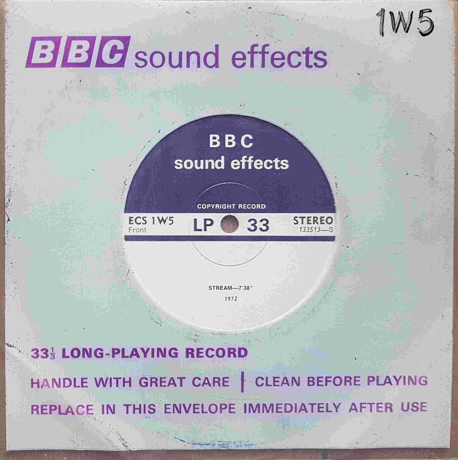 Picture of Stream / Waterfall by artist Not registered from the BBC singles - Records and Tapes library