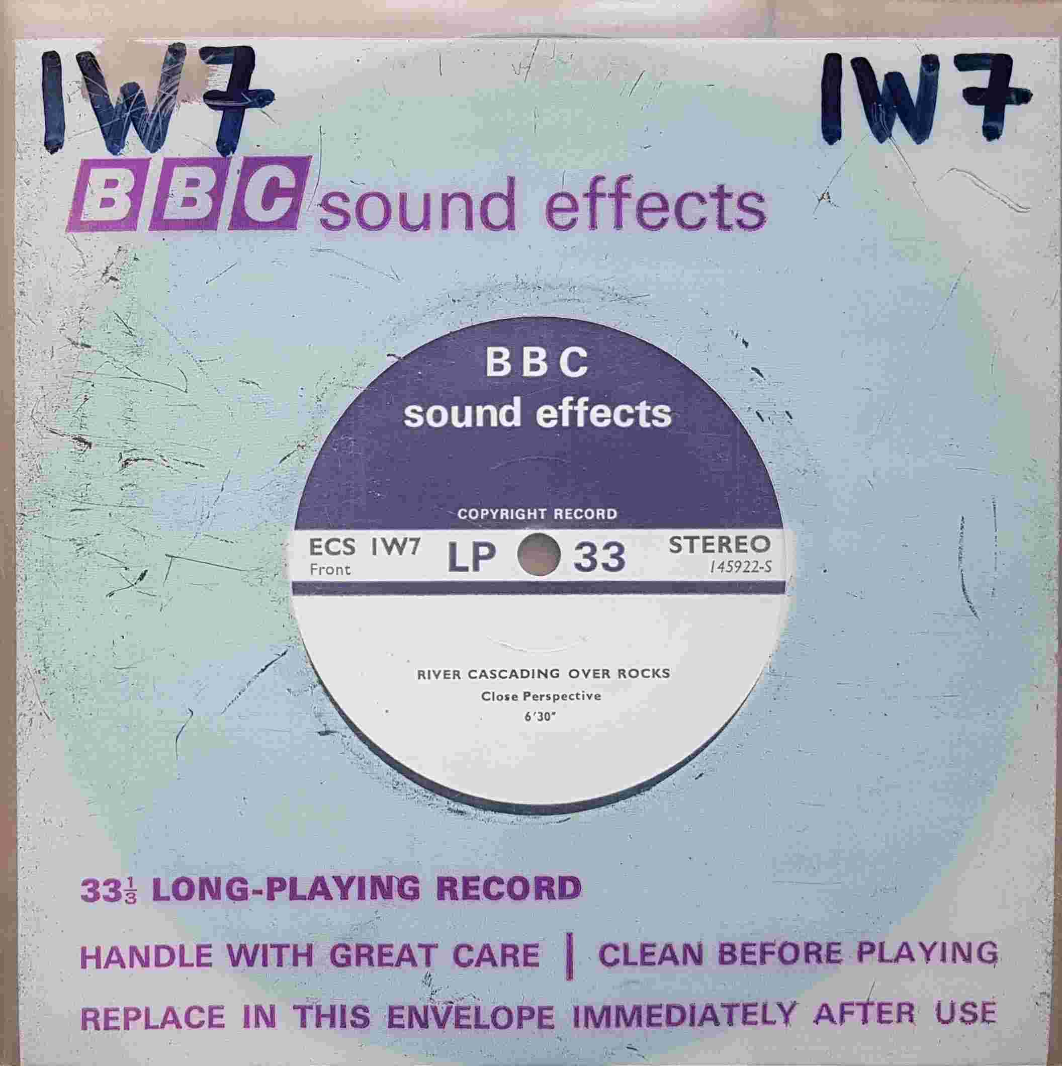 Picture of ECS 1W7 River cascading over rocks / Waterfall by artist Not registered from the BBC singles - Records and Tapes library