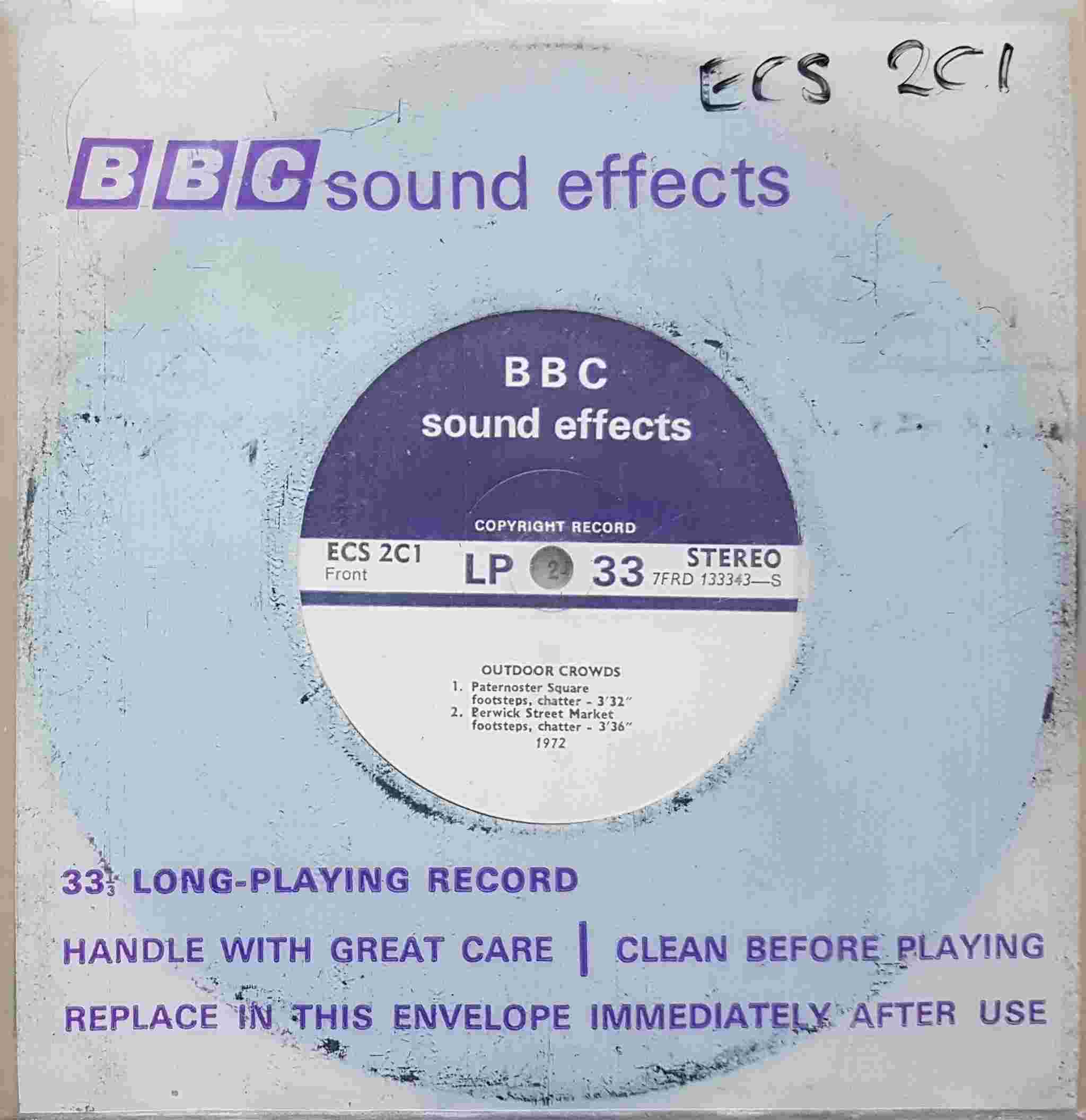 Picture of ECS 2C1 Outdoor crowds by artist Not registered from the BBC singles - Records and Tapes library