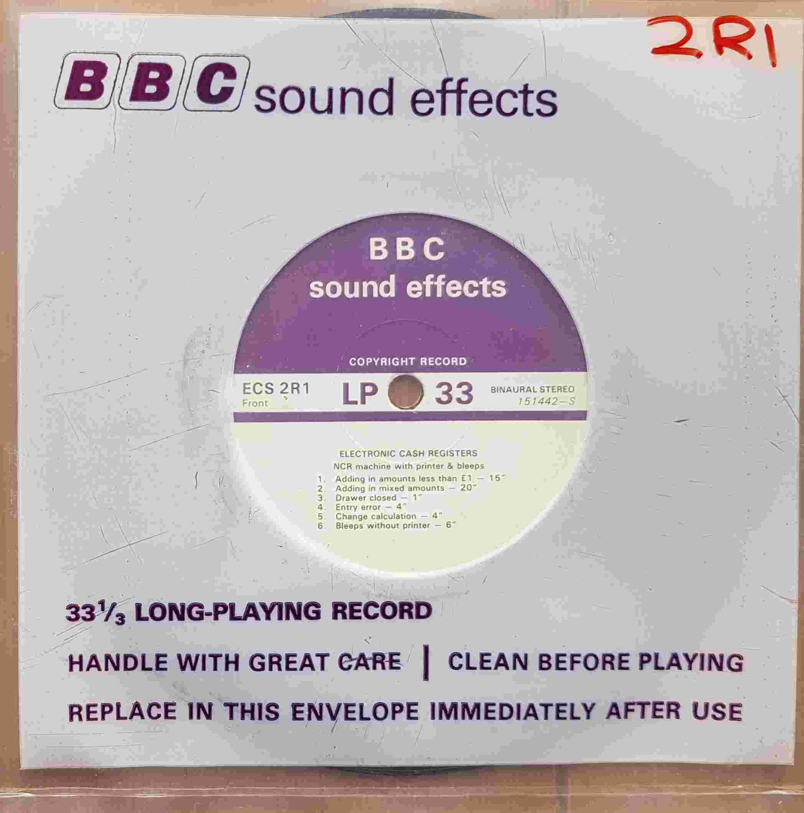 Picture of ECS 2R1 Electronic cash registers by artist Not registered from the BBC singles - Records and Tapes library