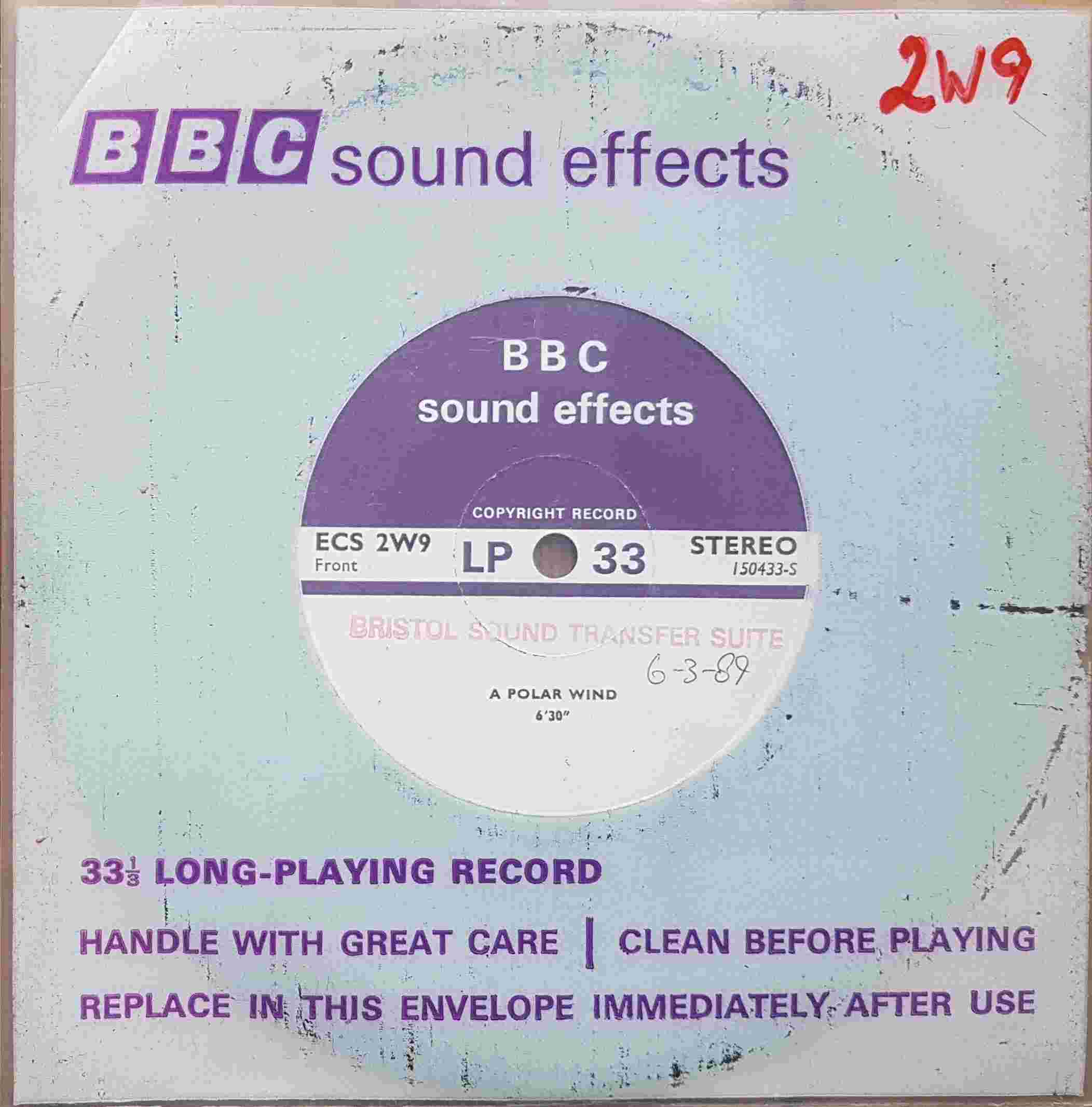 Picture of ECS 2W9 A polar wind / Howling wind by artist Not registered from the BBC singles - Records and Tapes library