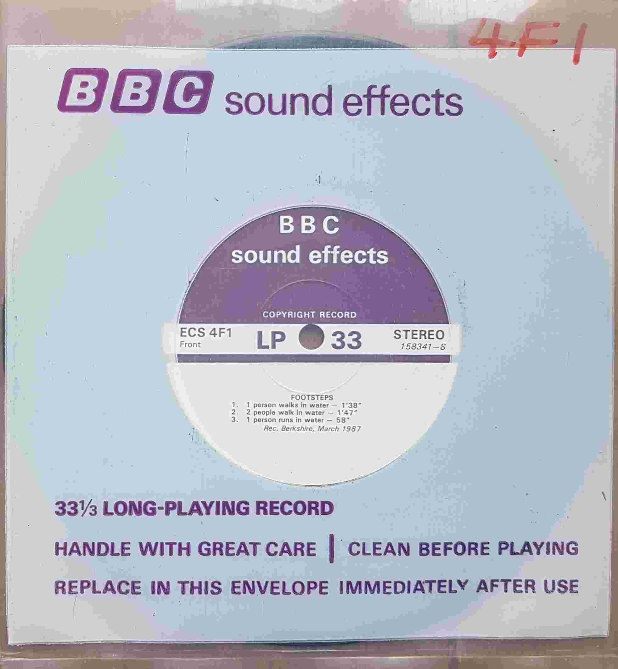 Picture of ECS 4F1 Footsteps by artist Not registered from the BBC singles - Records and Tapes library