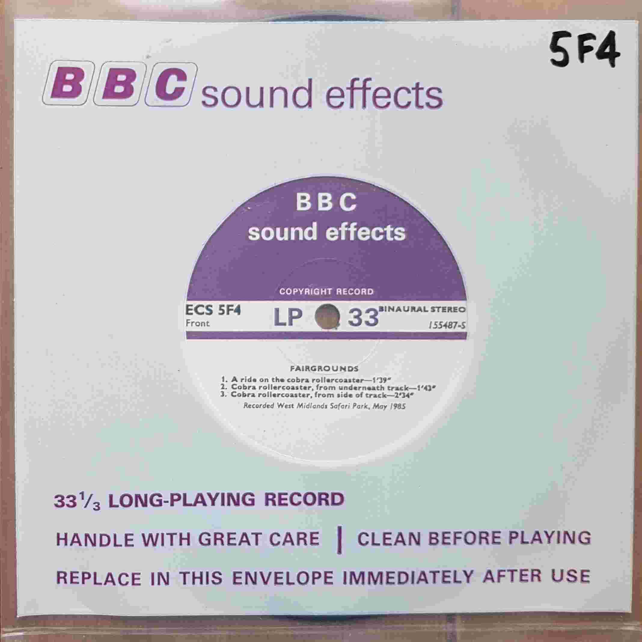 Picture of ECS 5F4 Fairgrounds by artist Not registered from the BBC singles - Records and Tapes library