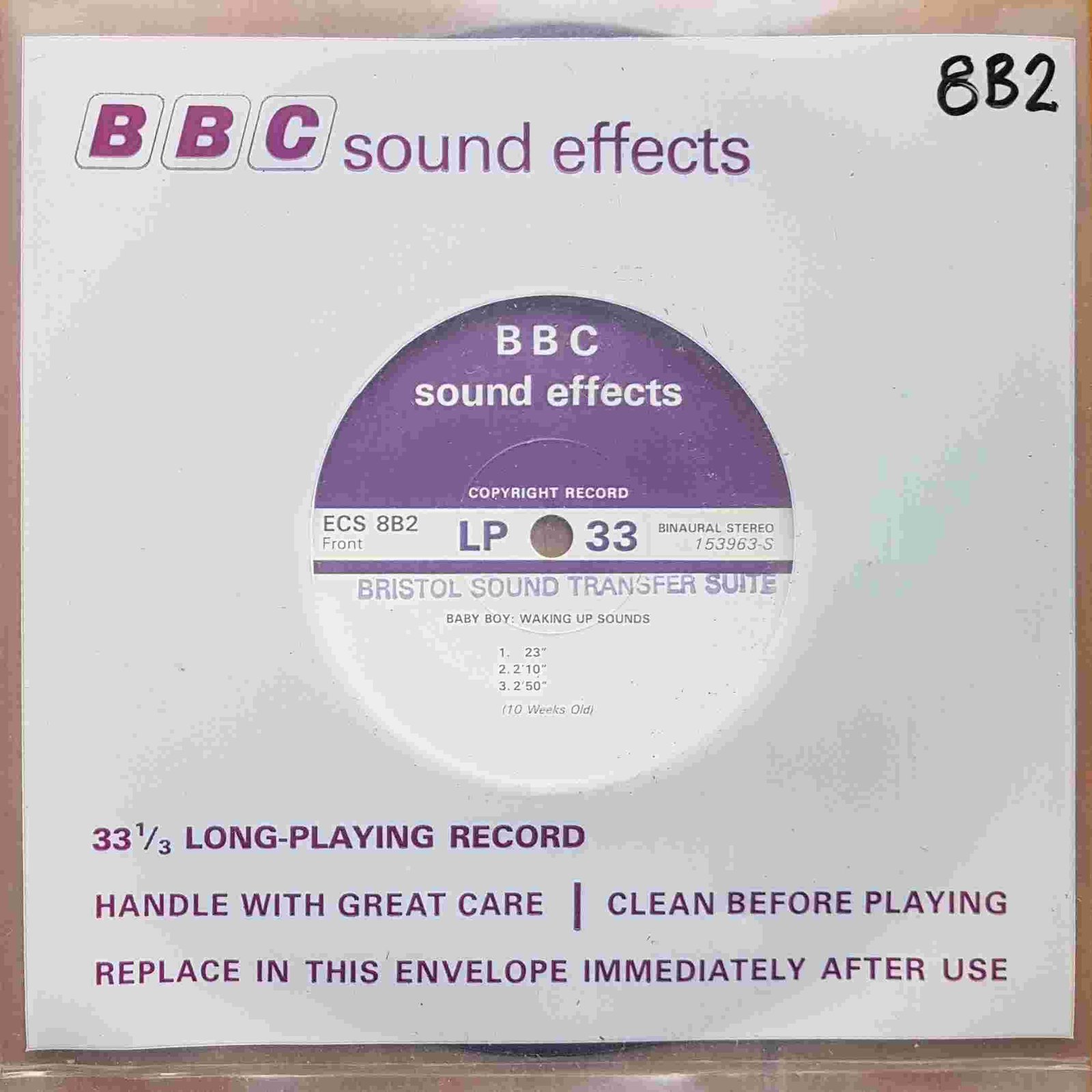 Picture of Baby boy: Waking up sounds by artist Not registered from the BBC singles - Records and Tapes library