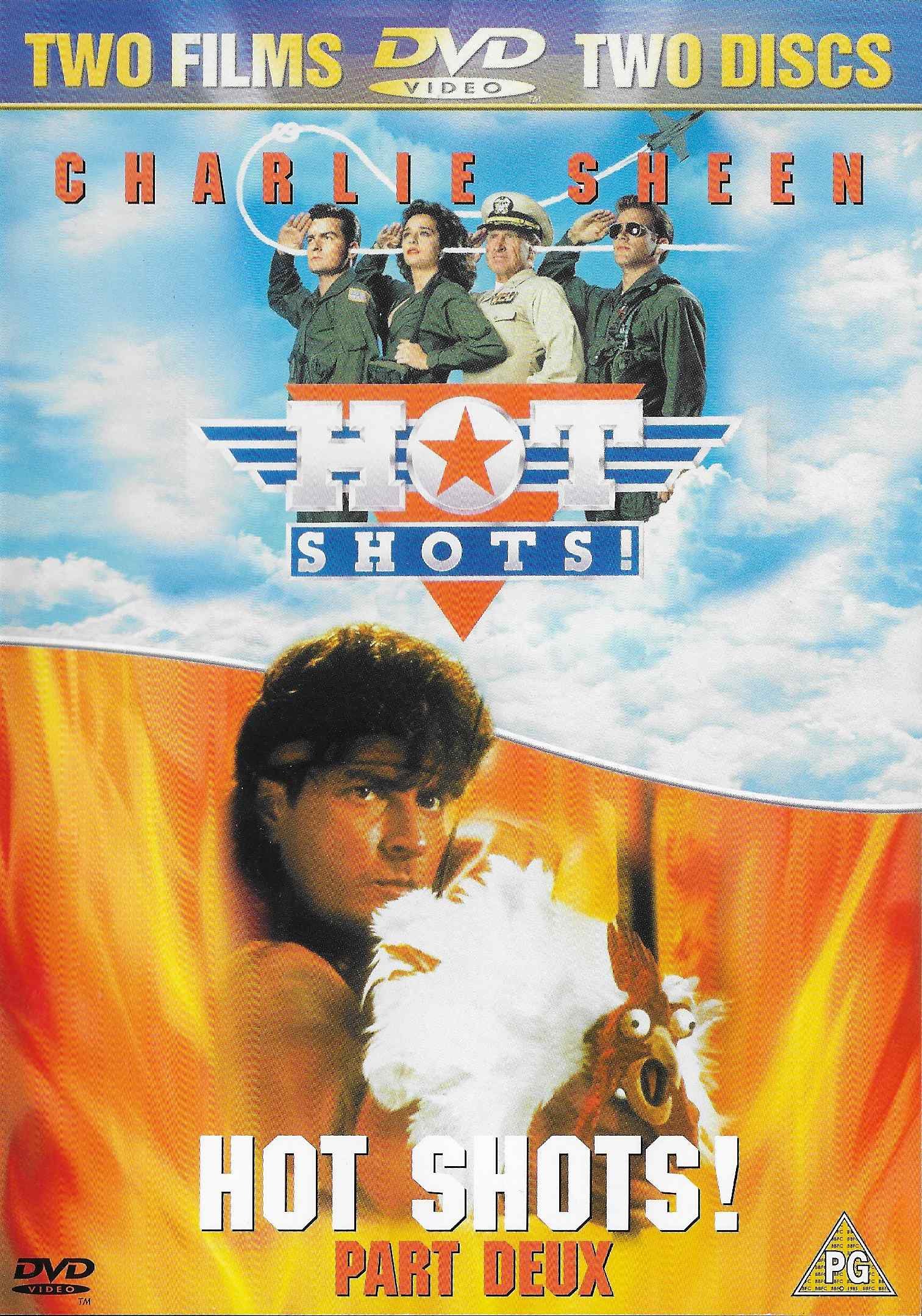 Picture of Hot shots! / Hot shots! Part deux by artist Jim Abrahams / Pat Proft from ITV, Channel 4 and Channel 5 dvds library