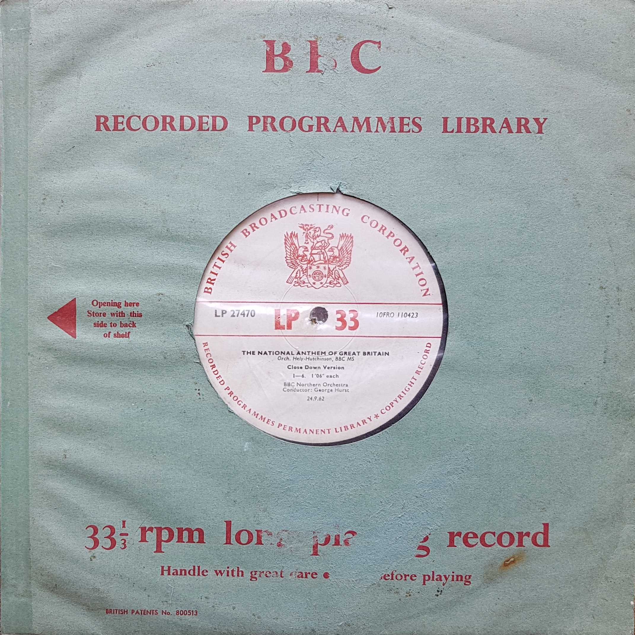 Front cover of LP 27470