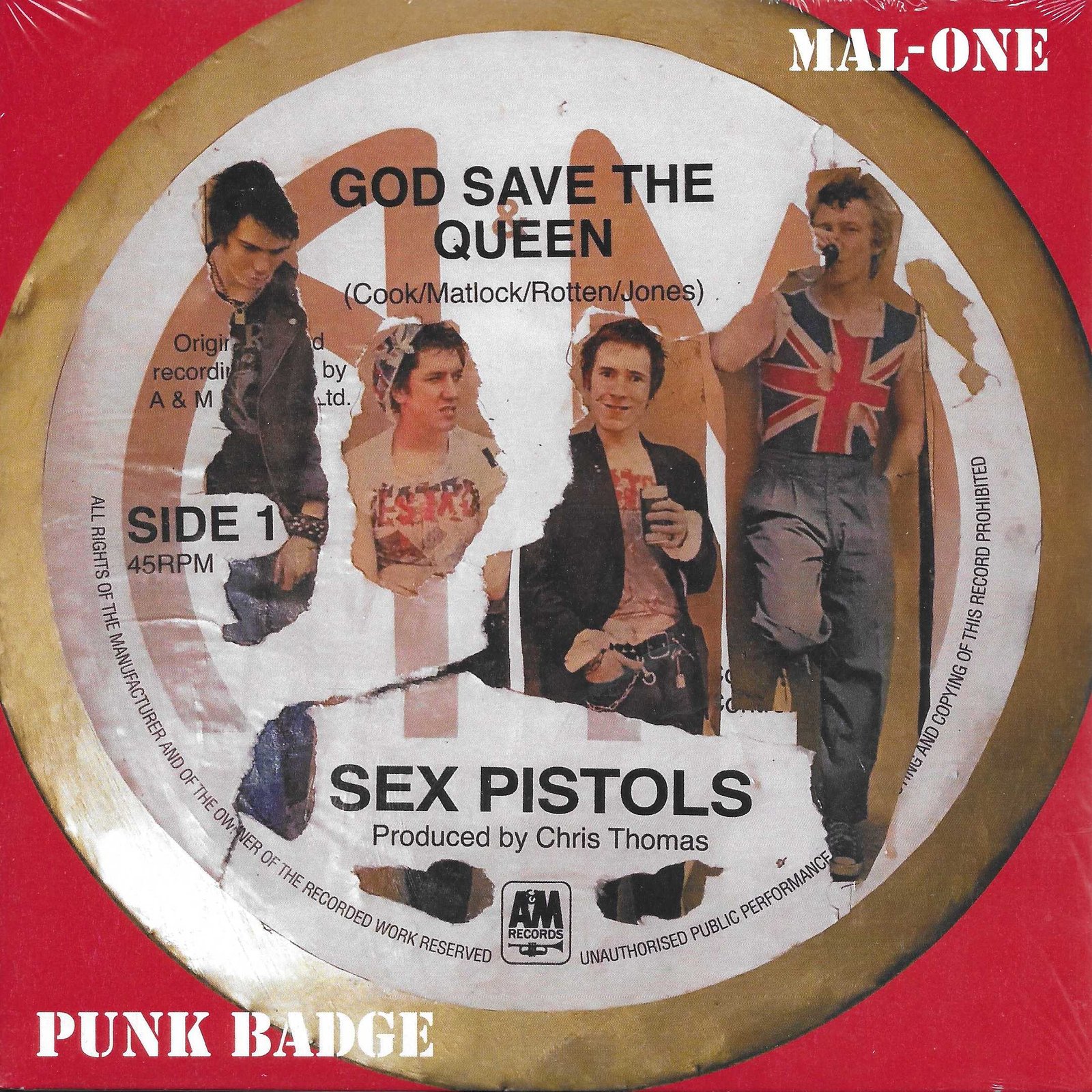 MAL-ONE-004 3 God save the Queen Mal-One  Front cover of MAL-ONE-004 3