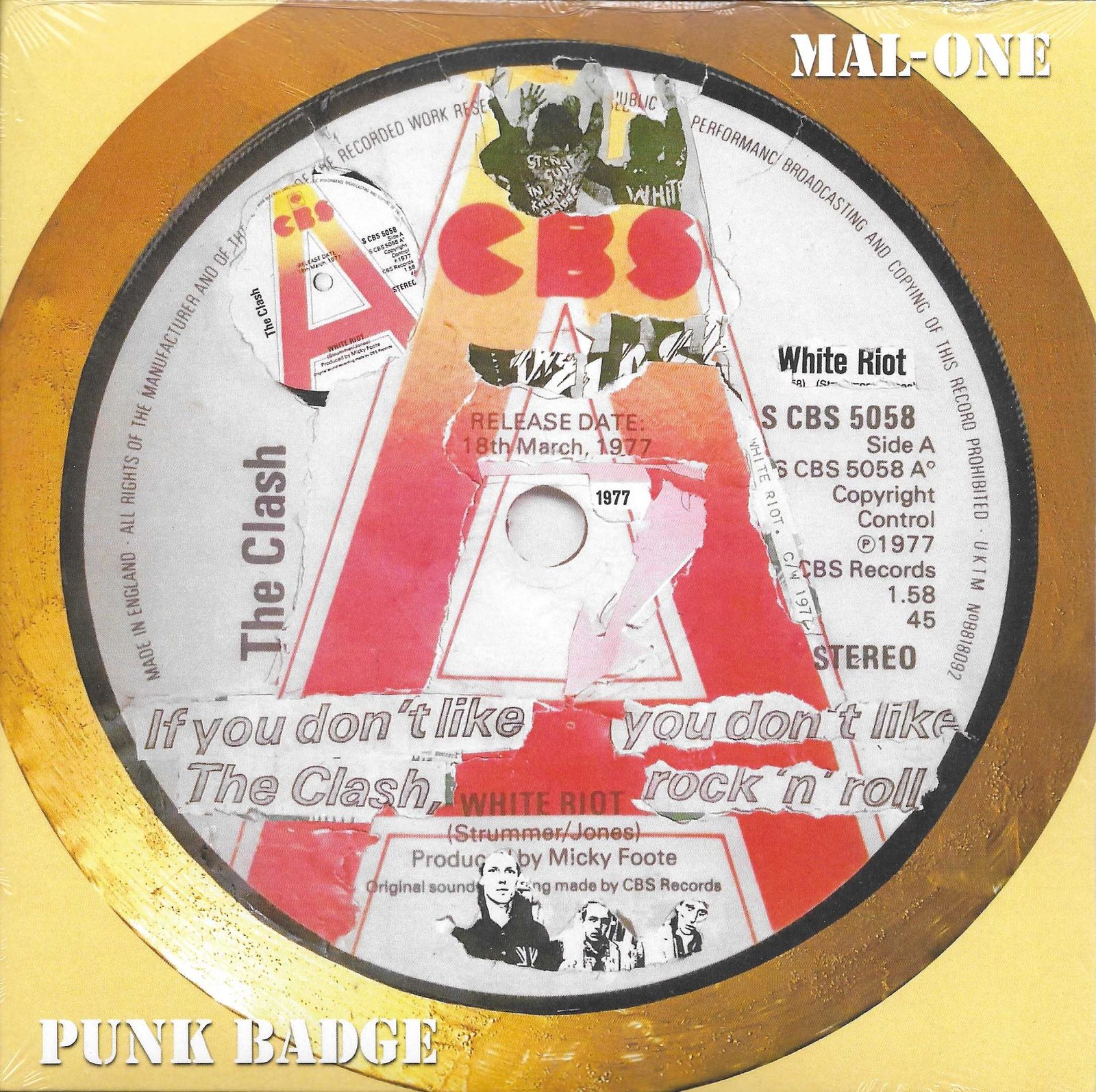 MAL-ONE-004 4 If you don't like The Clash, you don't like Rock 'n' Roll Mal-One  Front cover of MAL-ONE-004 4