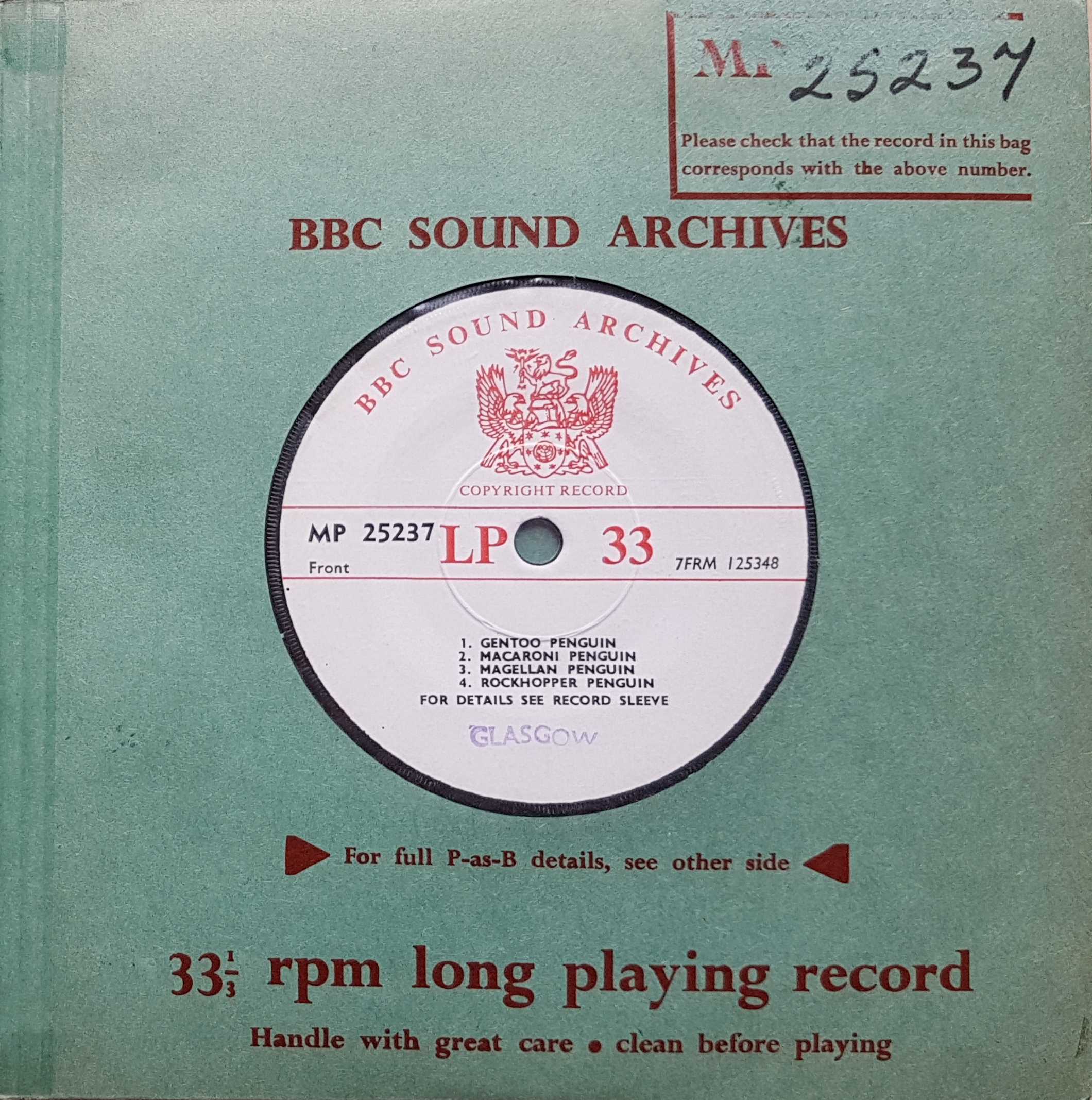Picture of MP 25237 Animals by artist Not registered from the BBC singles - Records and Tapes library