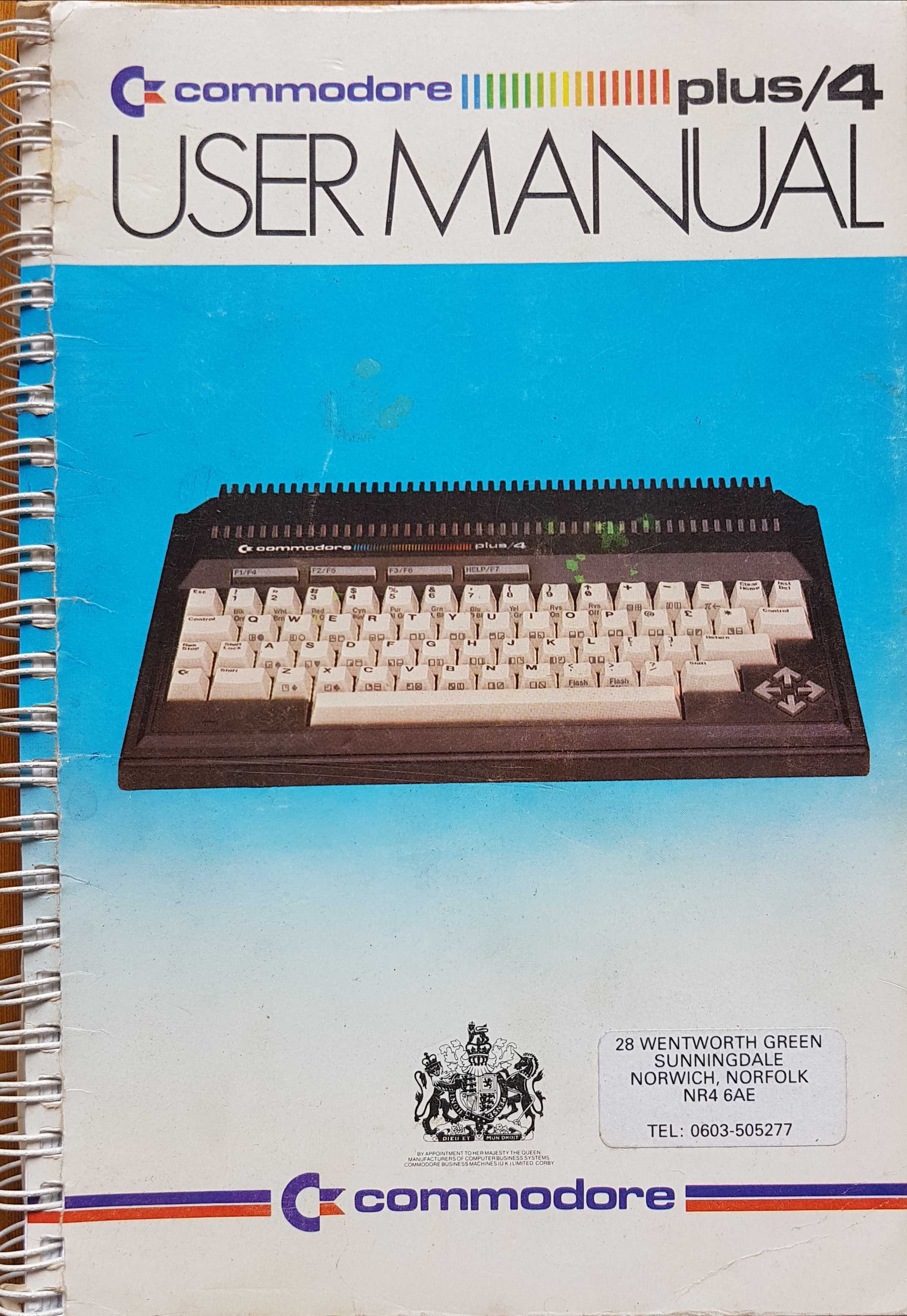 Picture of Commodore plus/4 user manual by artist  