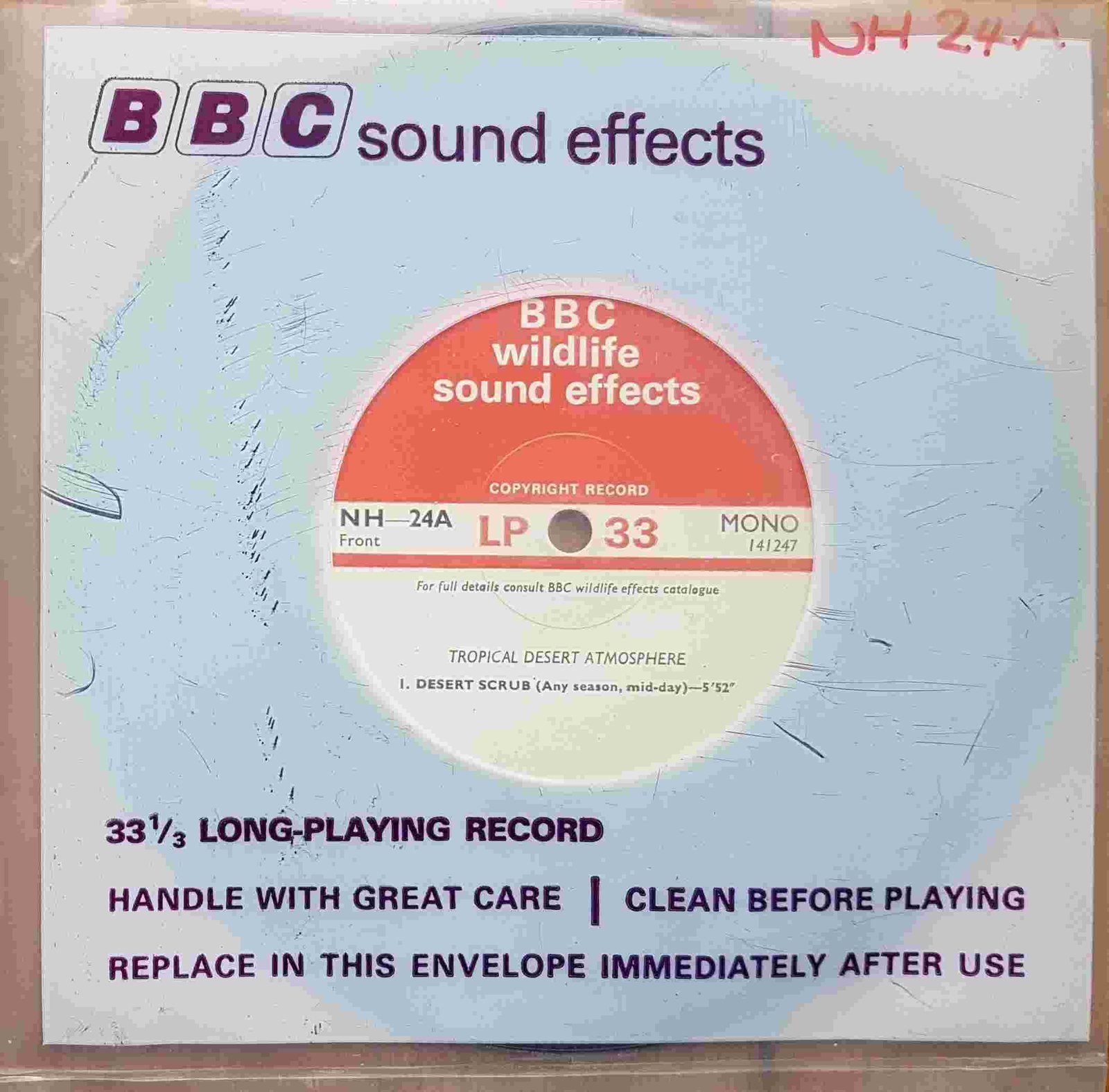 Picture of NH 24A Tropical desert atmosphere / Fens swamps atmosphere by artist Not registered from the BBC records and Tapes library