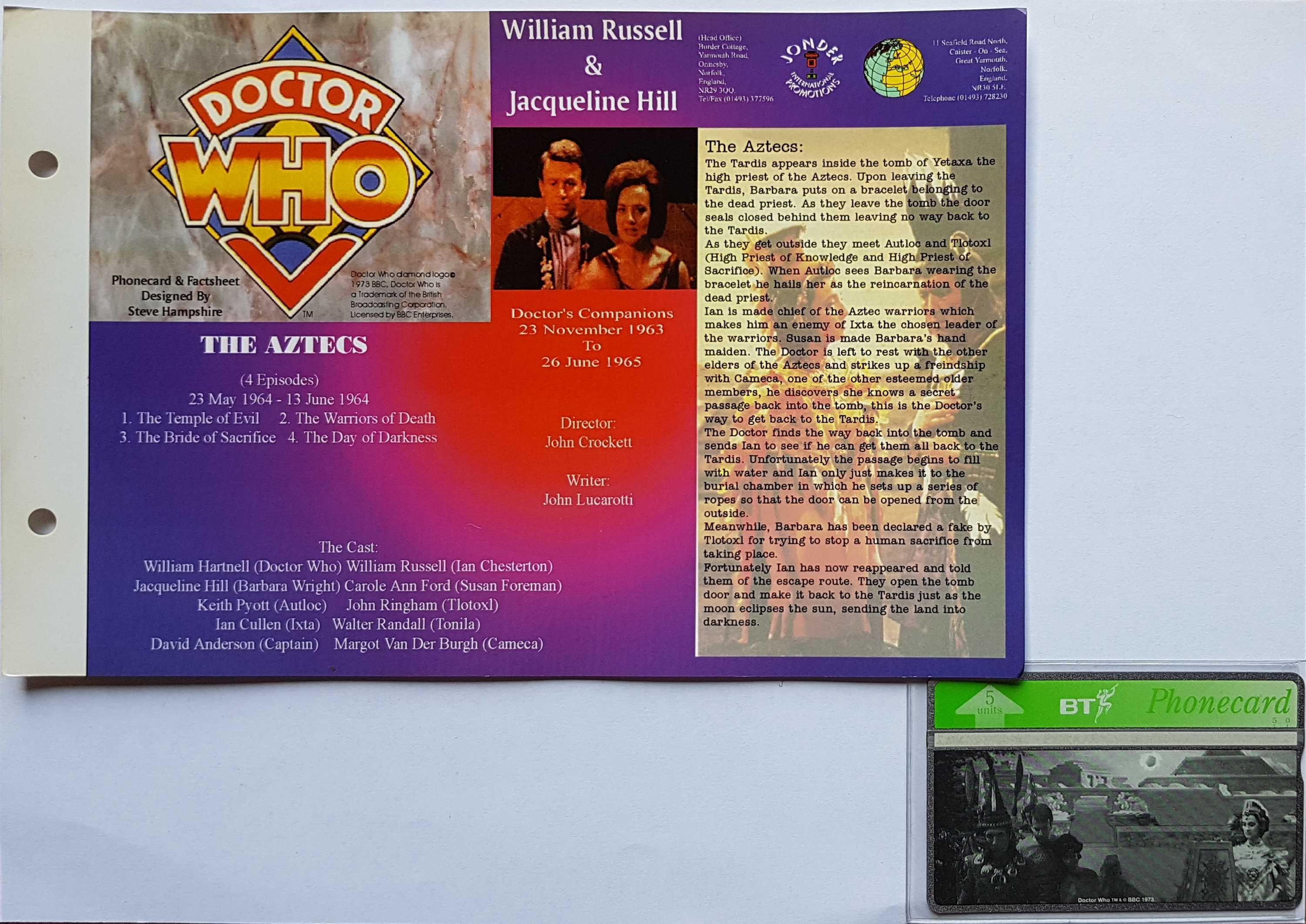 Picture of Doctor Who - The Aztecs - Phone card by artist  from the BBC anything_else - Records and Tapes library