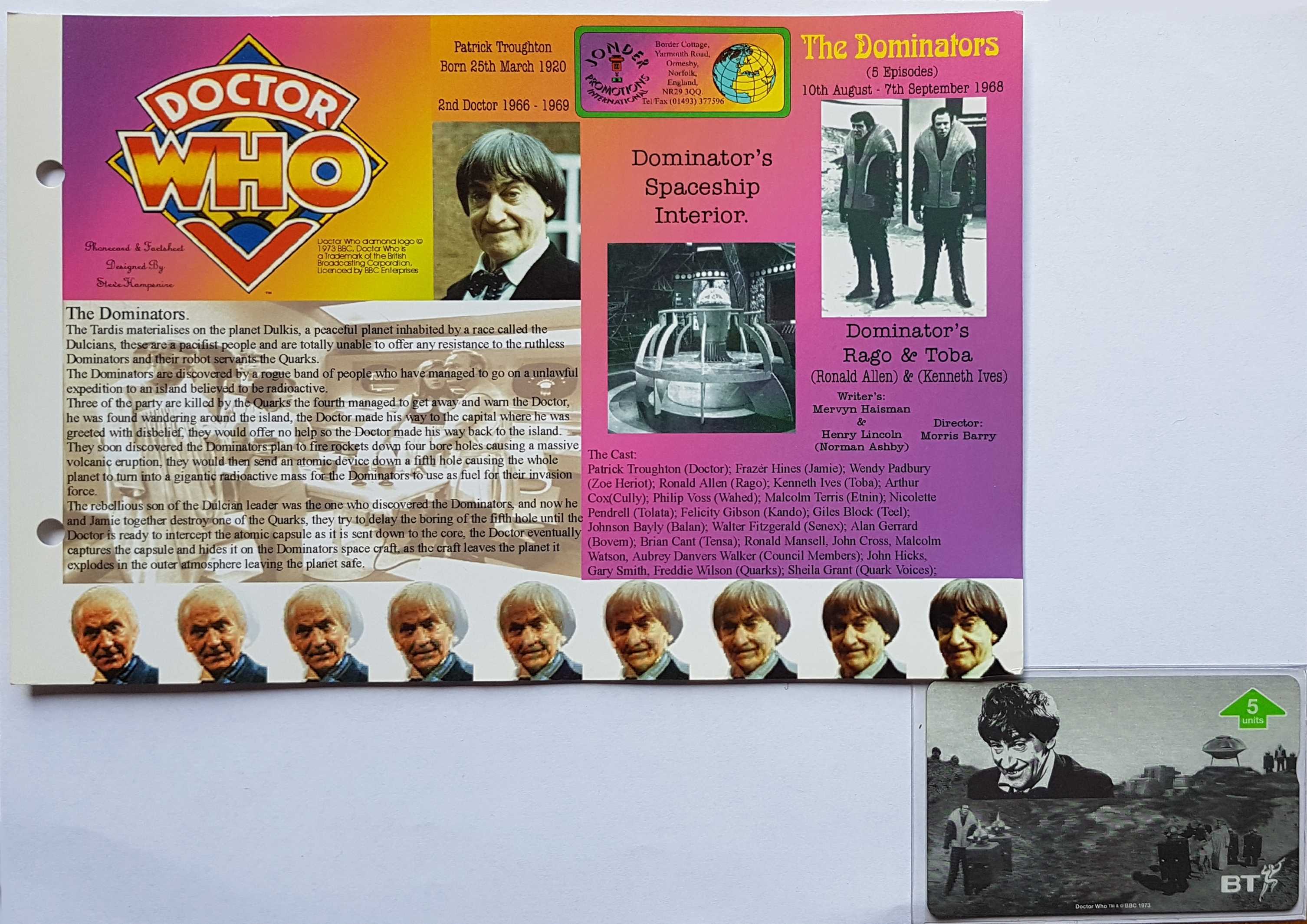 Picture of PC-BTG547 Doctor Who - The Dominators - Phone card by artist  from the BBC records and Tapes library