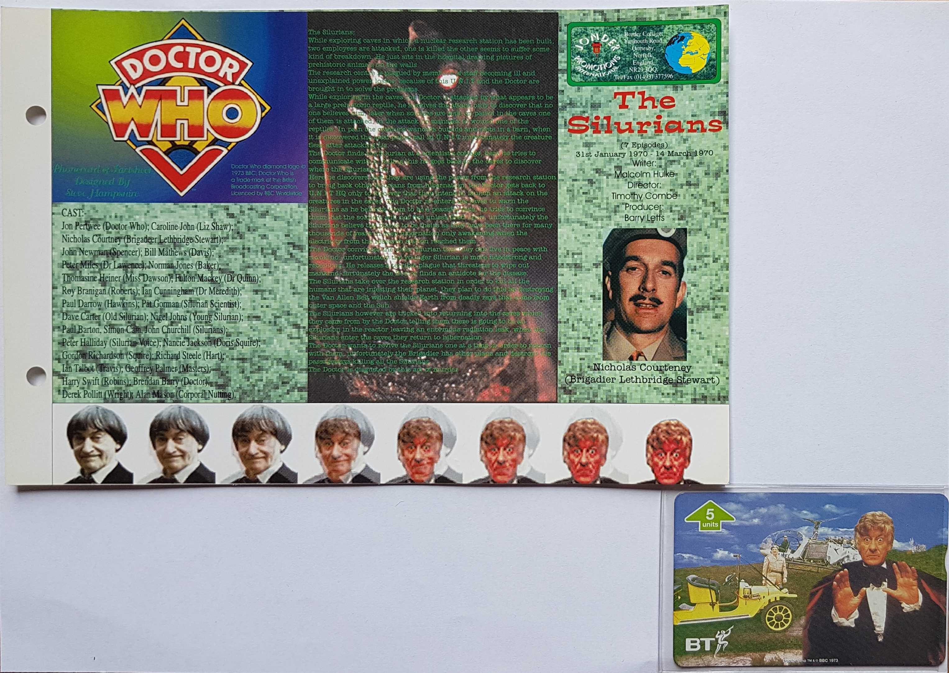 Picture of PC-BTG627 Doctor Who - The Silurians - Phone card by artist  from the BBC records and Tapes library