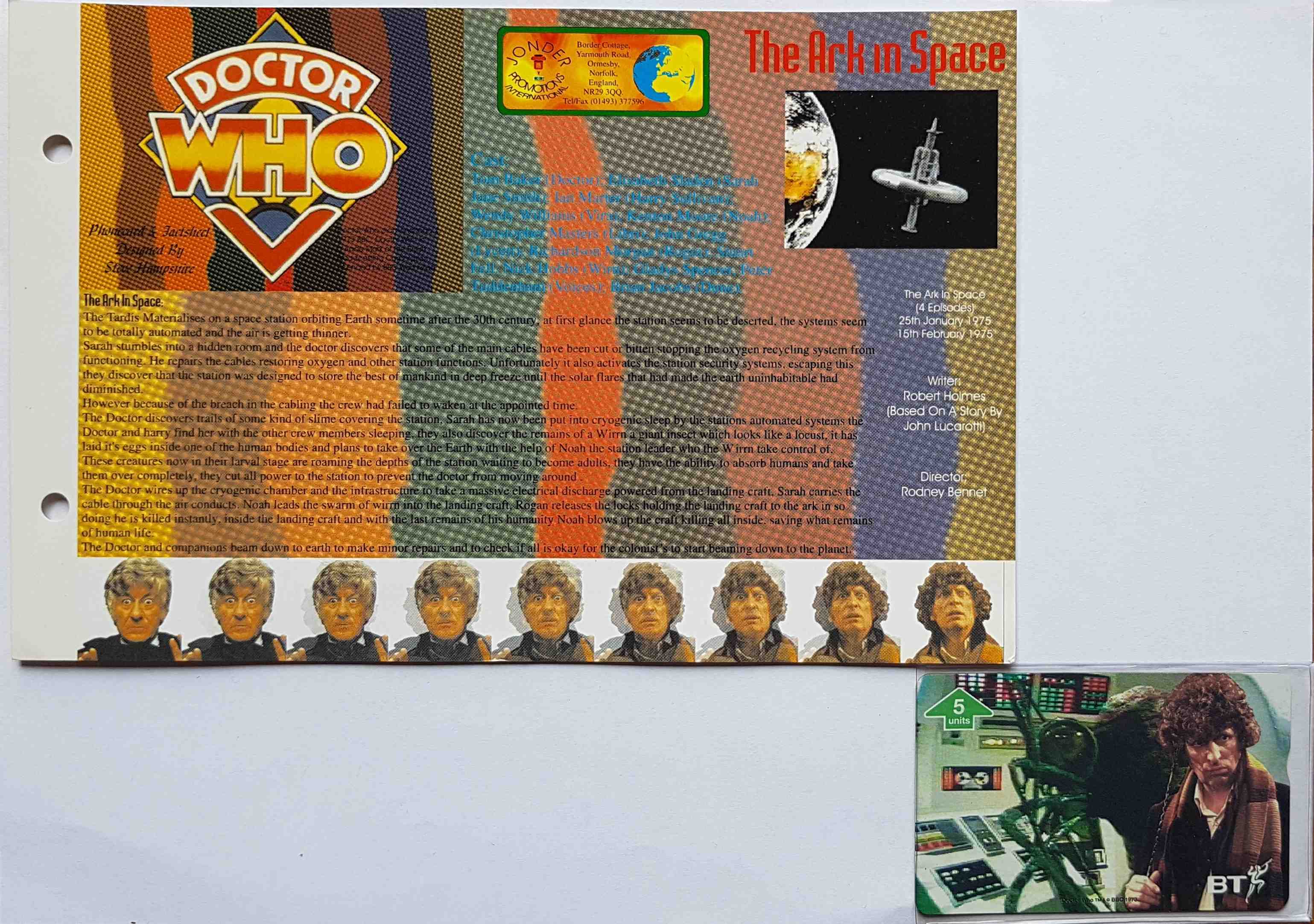 Picture of PC-BTG698 Doctor Who - The ark in space - Phone card by artist  from the BBC records and Tapes library