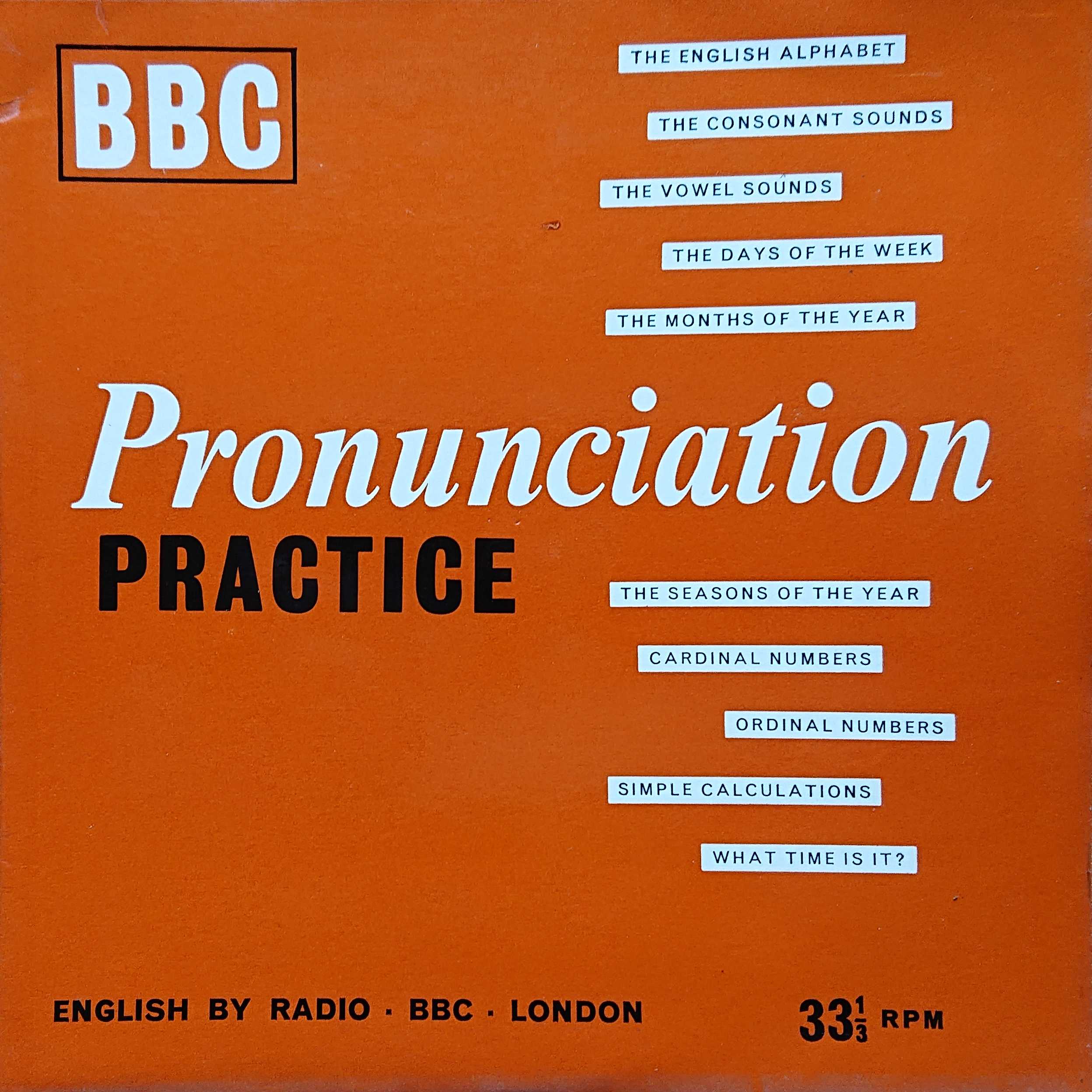 Picture of Pronunciation practice by artist Various from the BBC singles - Records and Tapes library
