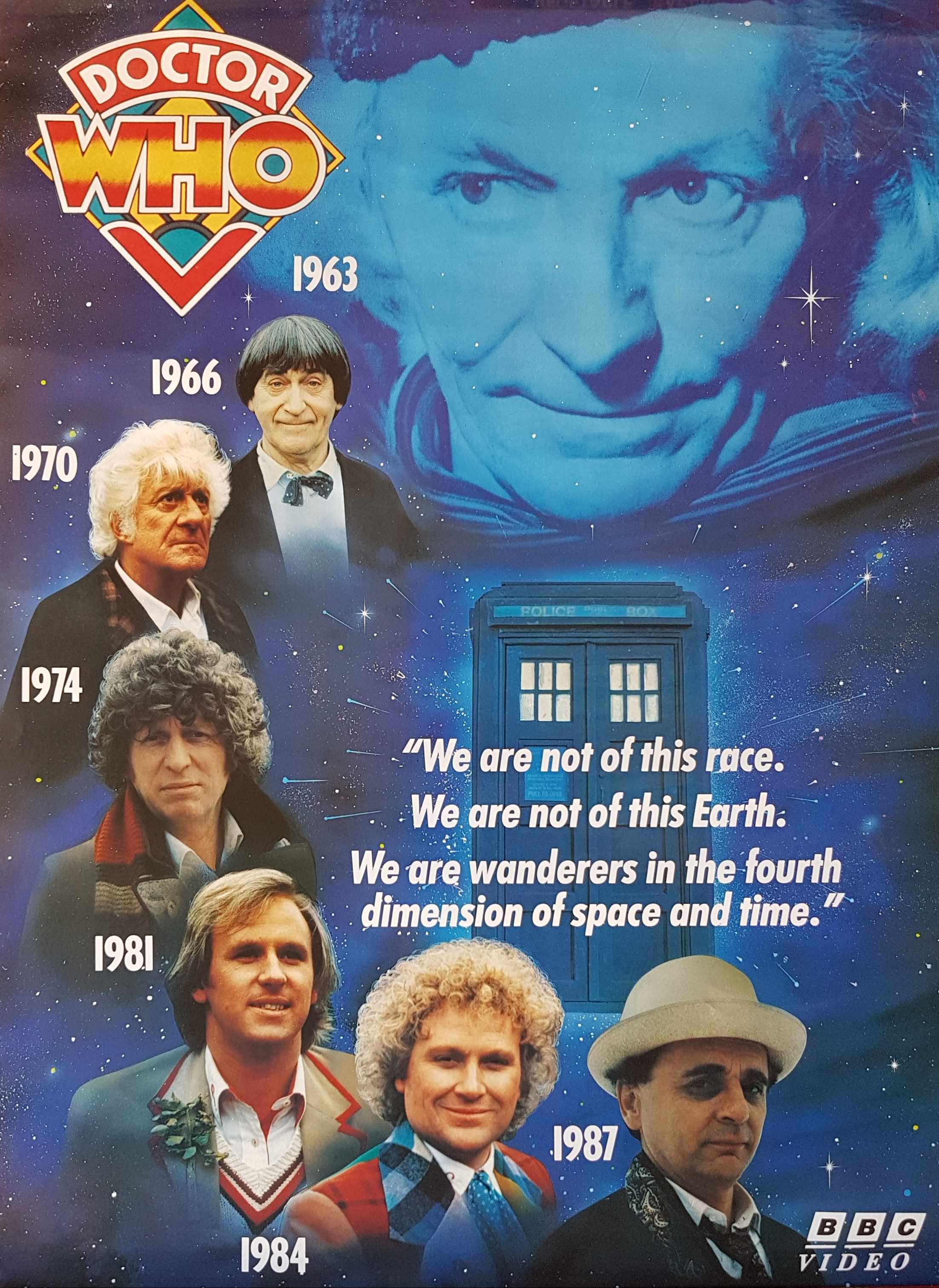 Picture of Poster-DW-7D Doctor Who - 7 Doctors by artist Unknown from the BBC records and Tapes library